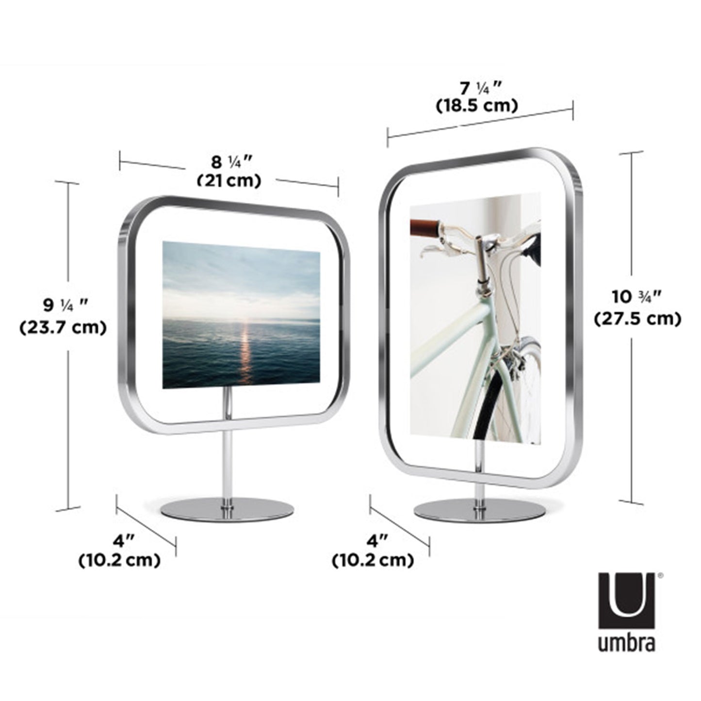 Umbra Infinity Sqround Picture Frame 4X6 Chrome - 1012269-158