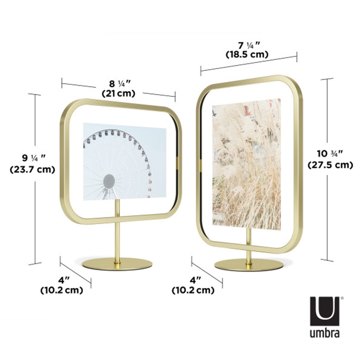 Umbra Infinity Sqround Picture Frame 4X6 Matt Brass - 1012269-221
