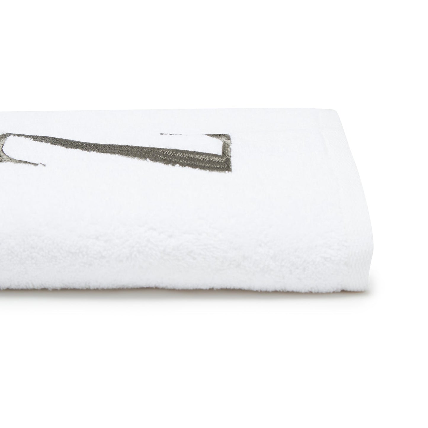 Avanti Monogram Block Letter Z Hand Towel - White And Silver