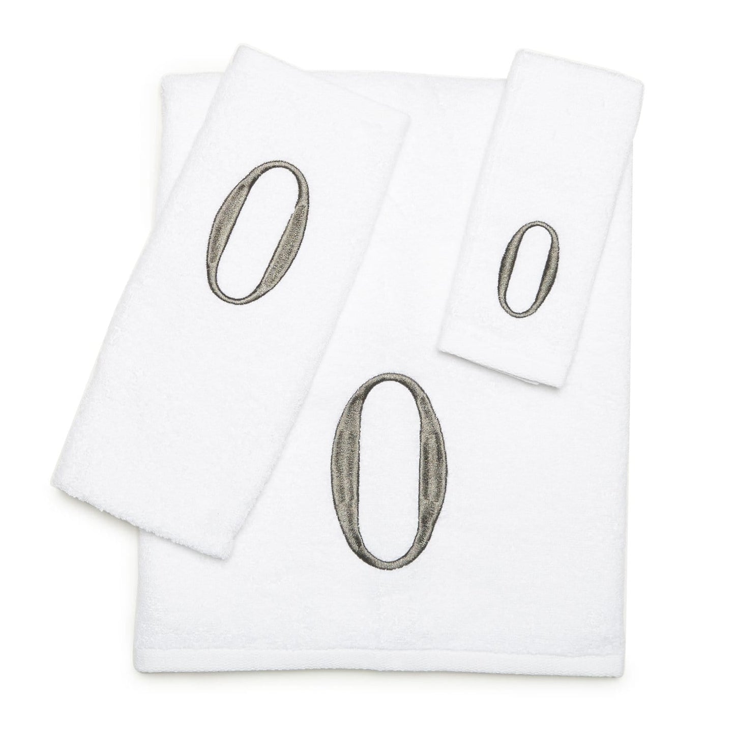 AVANTI MONOGRAM BLOCK LETTER O - WHITE AND SILVER - 022574O