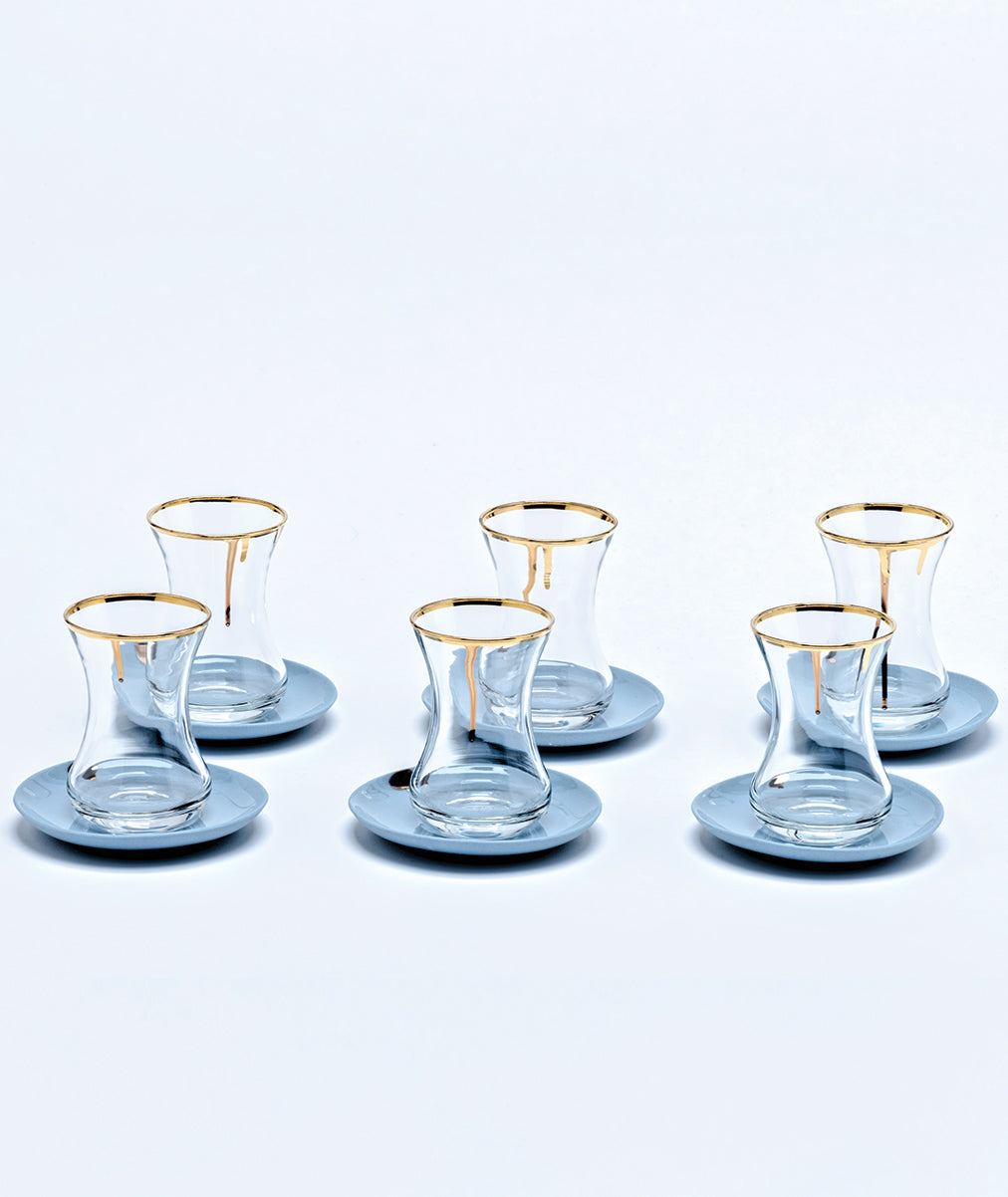 Ozlem Tuna Mellow Tea Set Of 6 Blue
