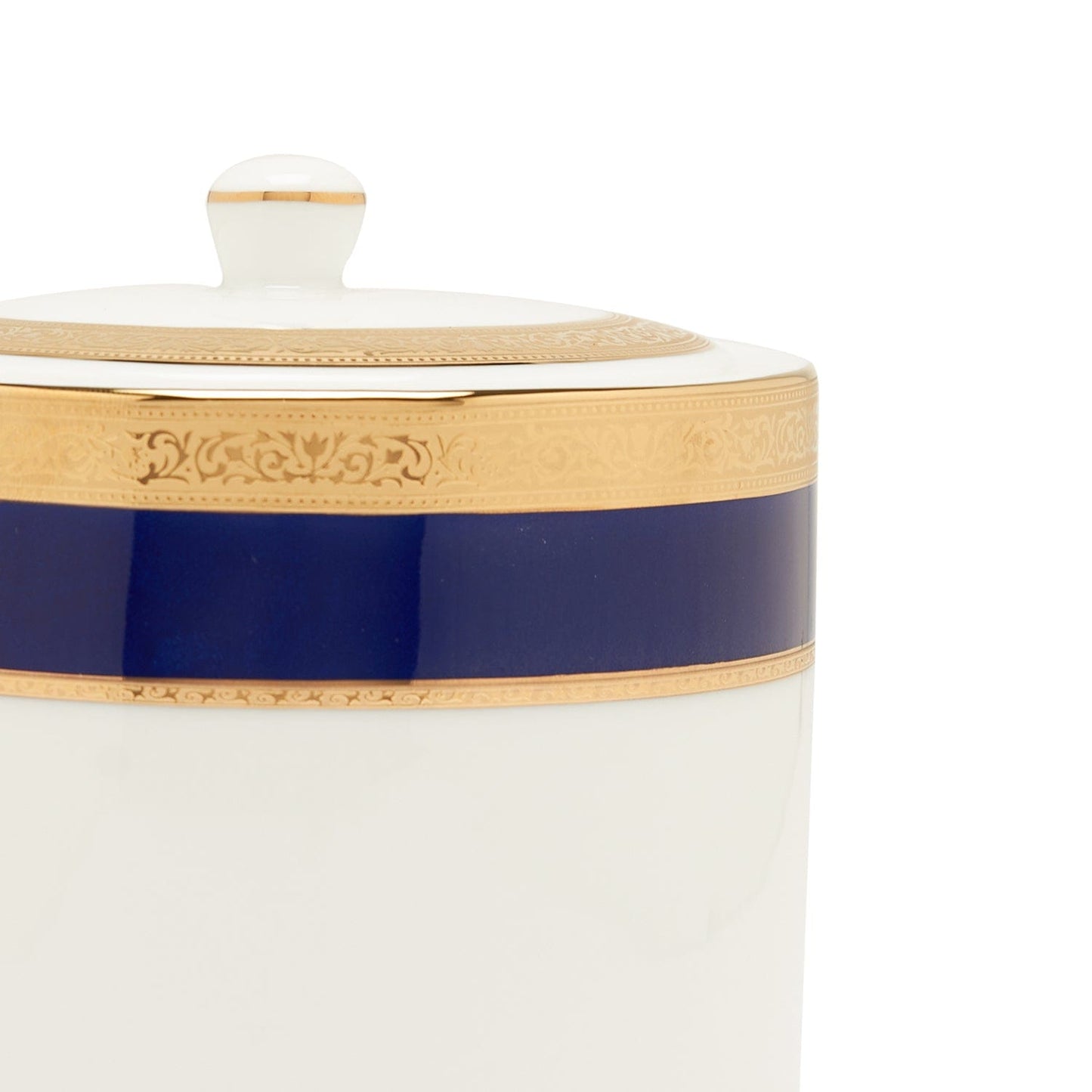 Dankotuwa Victorian Gold Cobalt Lid Jar - Large