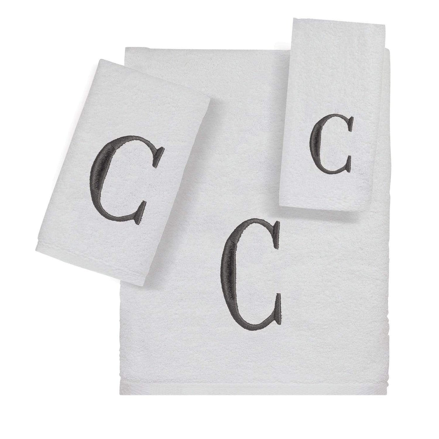 AVANTI MONOGRAM BLOCK LETTER C - WHITE AND SILVER - 022574C
