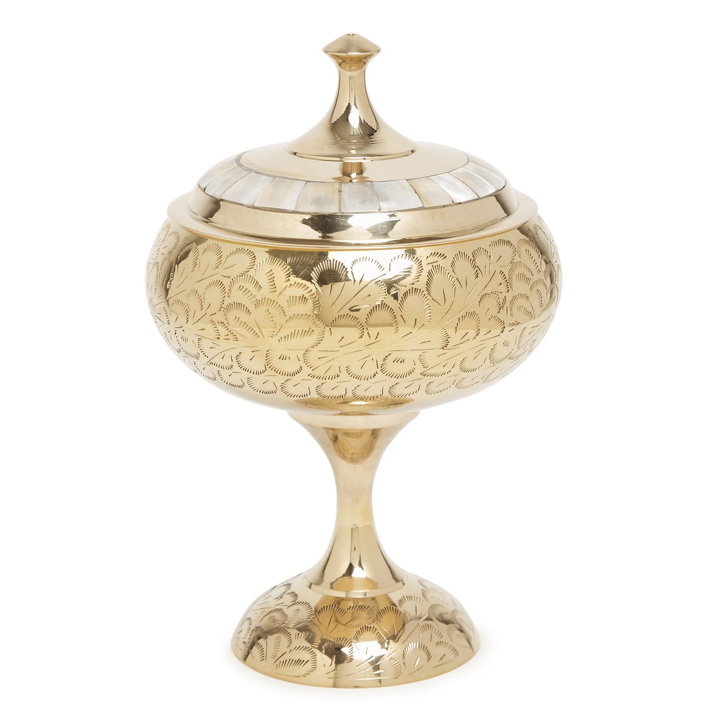 FINE FINISH HANDCRAFT HATHI BOWL DANDI W/LID POLISH