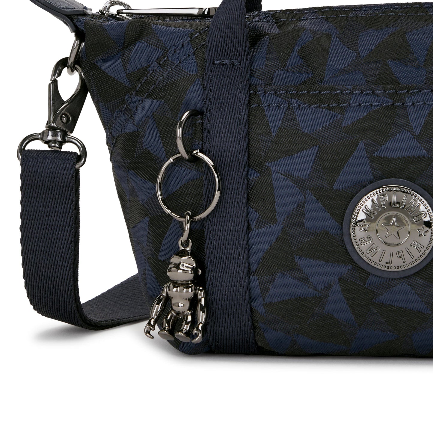 Kipling-Art Compact-Small Crossbody (With Removable Shoulderstrap)-Endless Navy Jacquard-I3599-3Qa