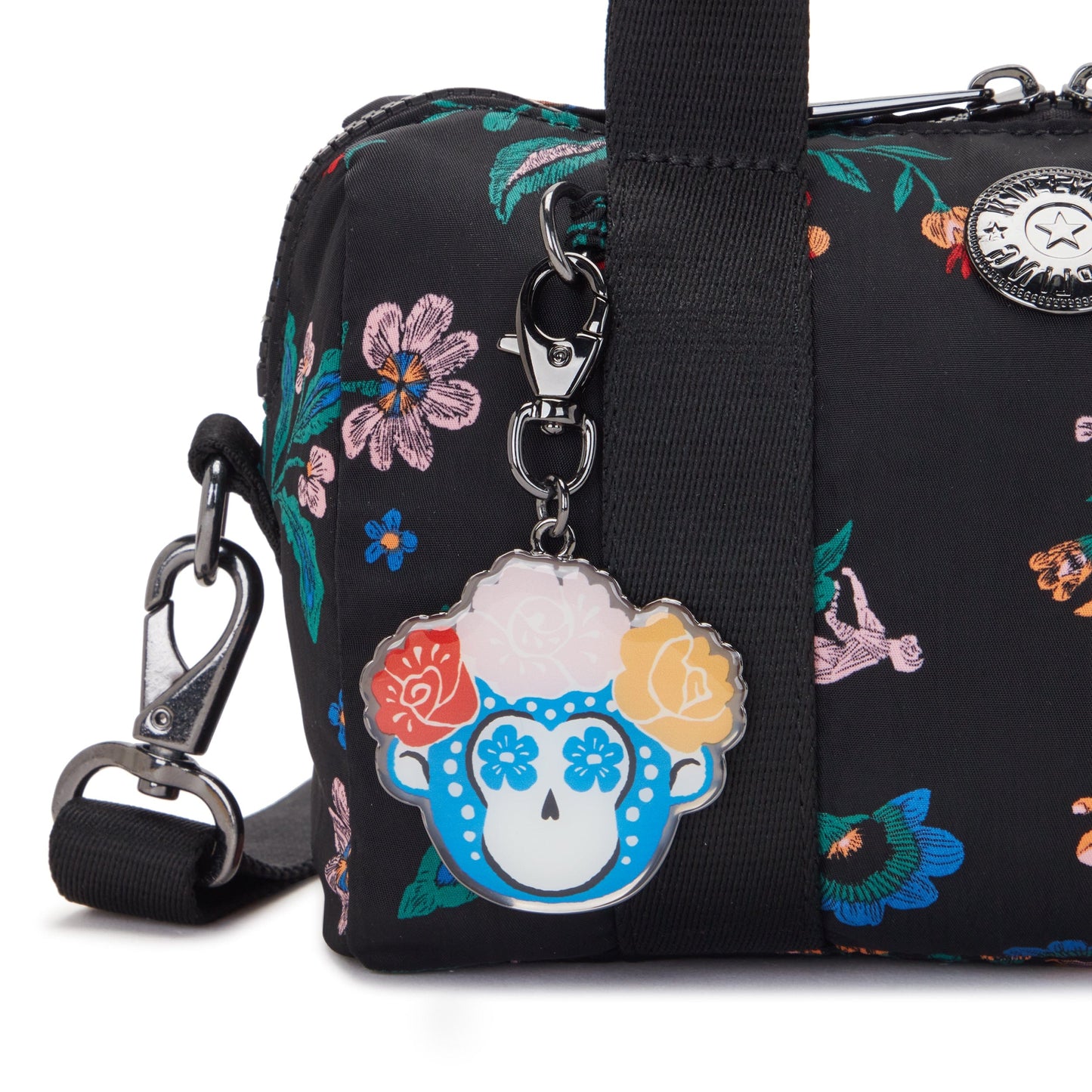 Kipling-Bina-Small Handbag (With Removable Shoulderstrap)-Frida Kahlo Floral-I7598-3Nf