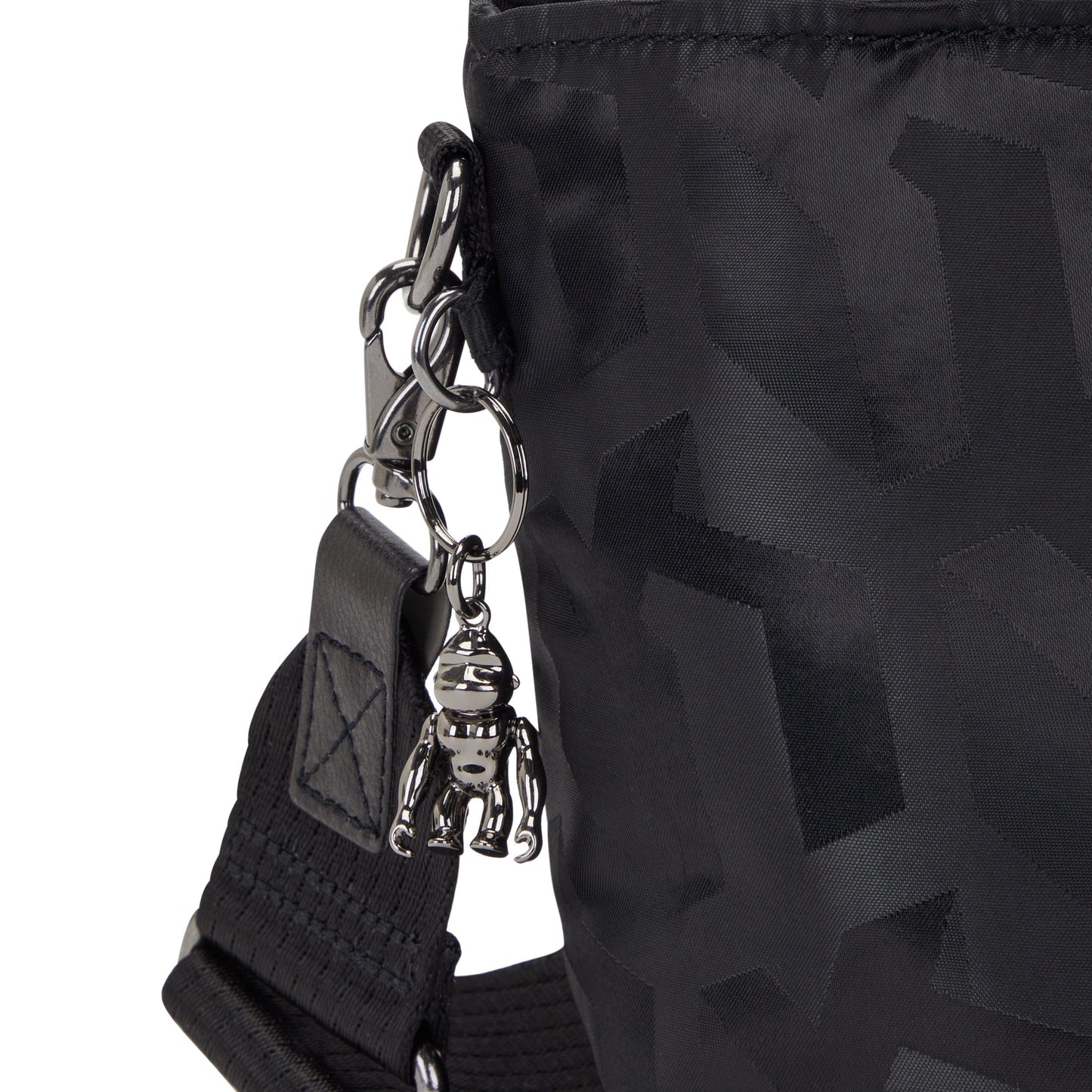 Kipling-Minta-Small Shoulder Bag (With Removable Shoulder Strap)-Black 3D K Jacquard-I7968-2Nw