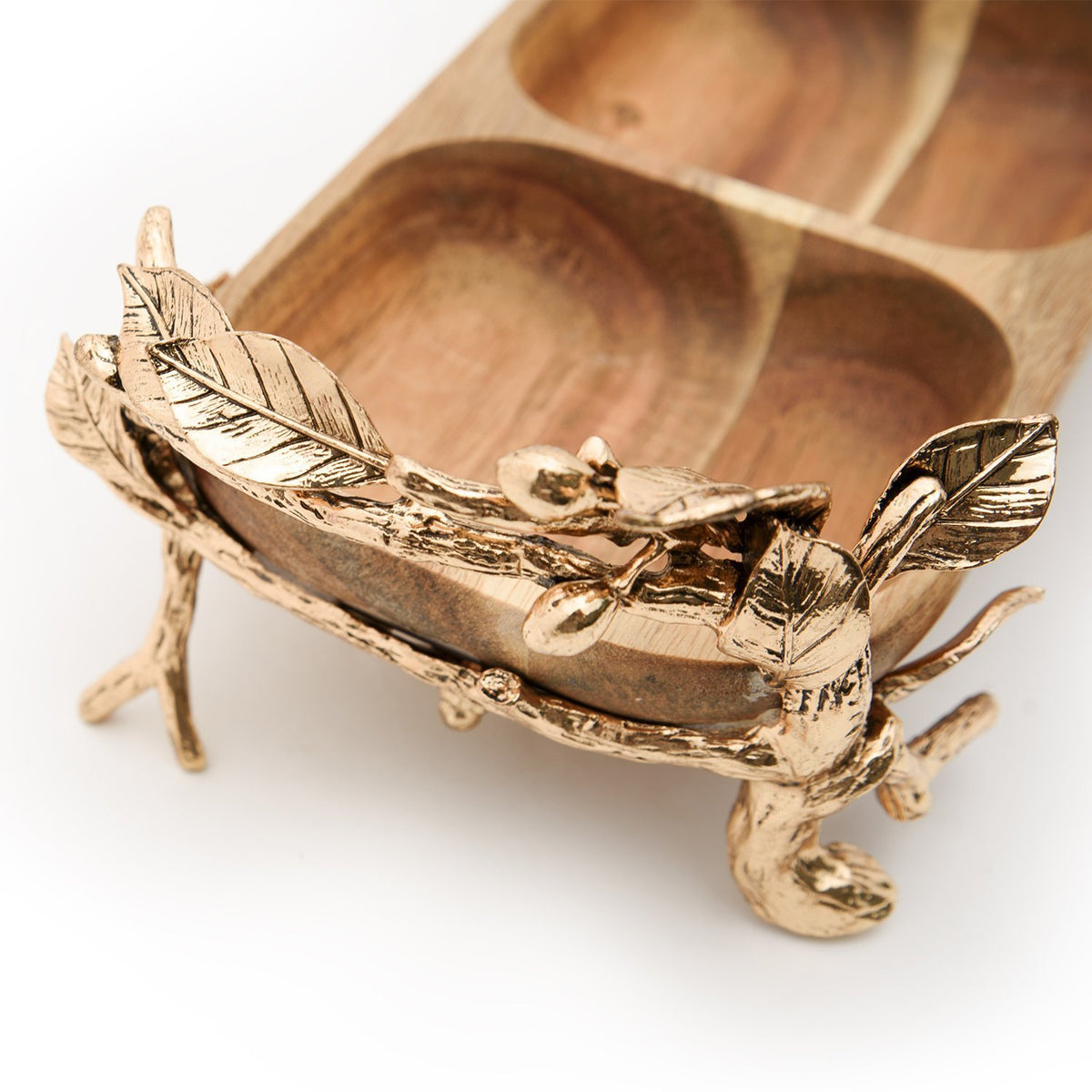 Otantik Tw6003 1 Piece Wood Bowl - Antique Gold - Tw6003