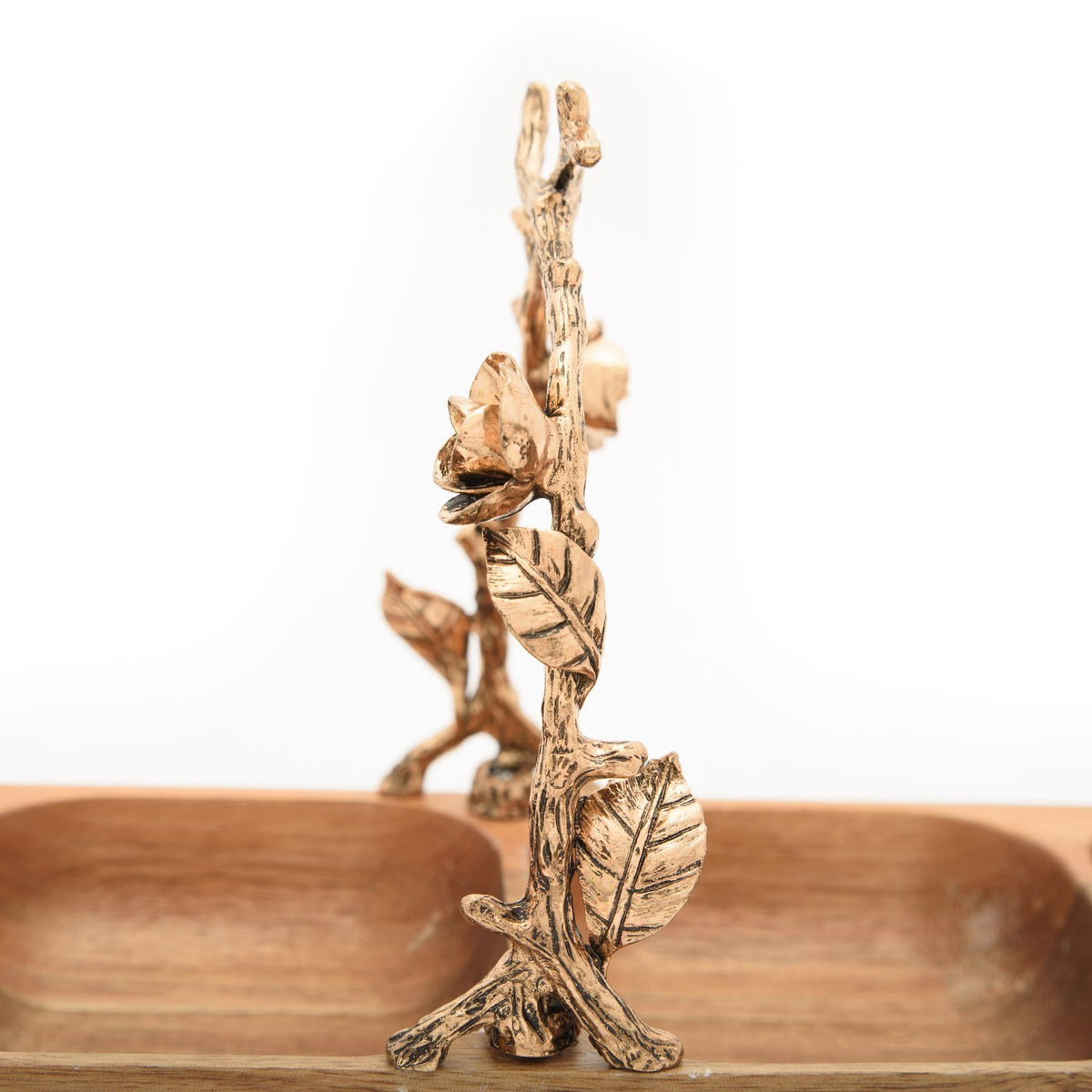 Otantik TW6002 1 Piece Wood Bowl - Antique Gold - TW6002 - Jashanmal Home