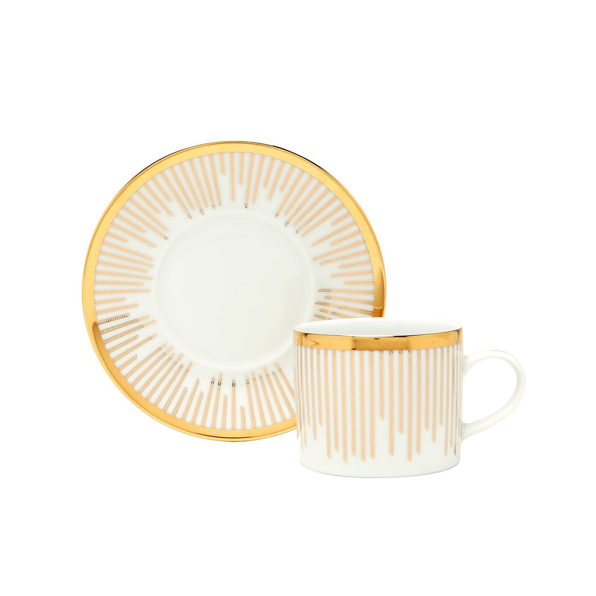 Dankotuwa Kane Gold 6+6 Tea Cup And Saucer Con - Kane-687/689