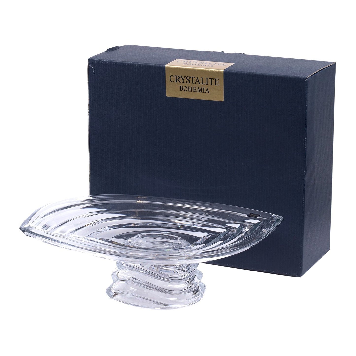 Bohemia Crystal Glass Wave Footed Plate - 36 Cm - 5391195