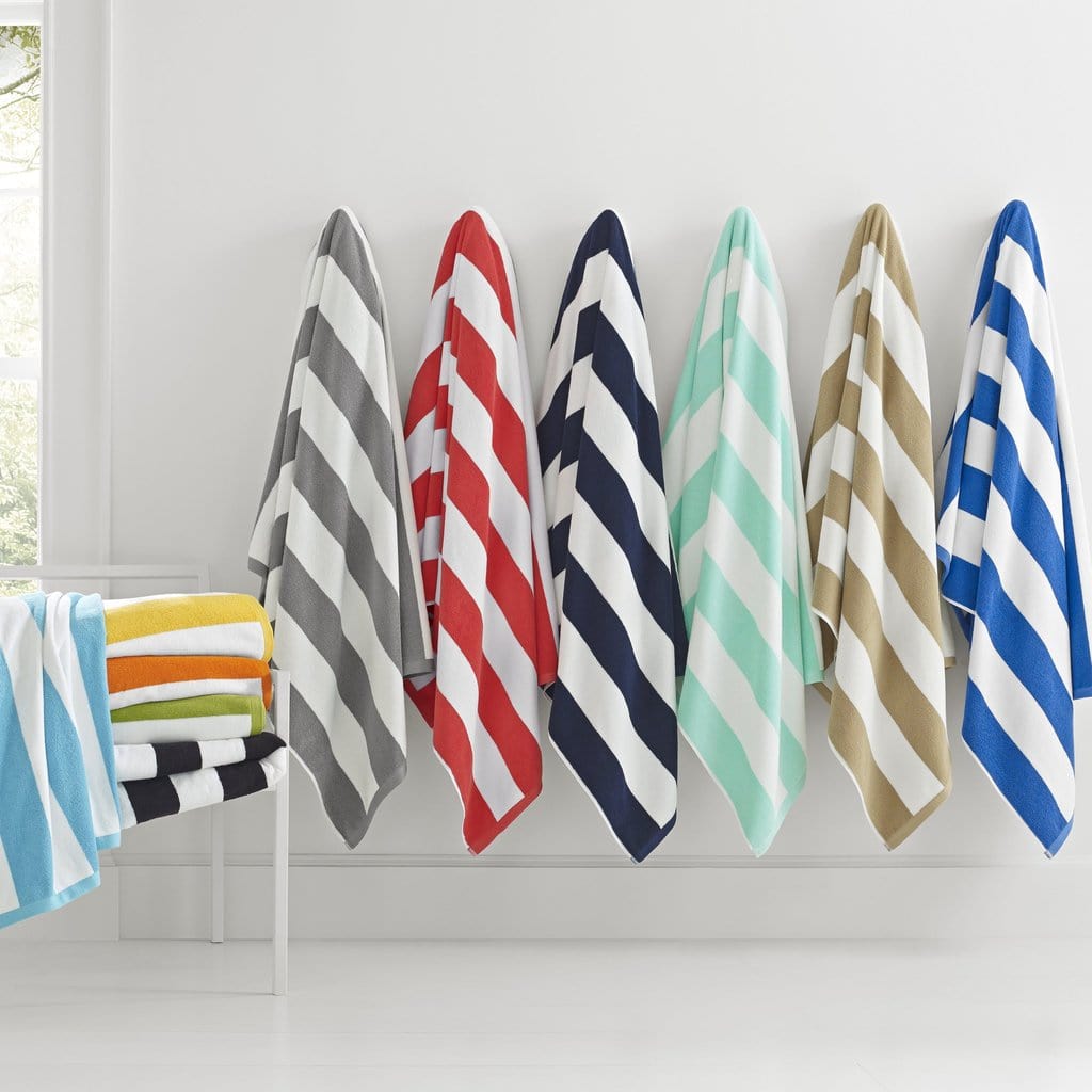Kassatex Cabana Stripe Beach Towel Hot Pink