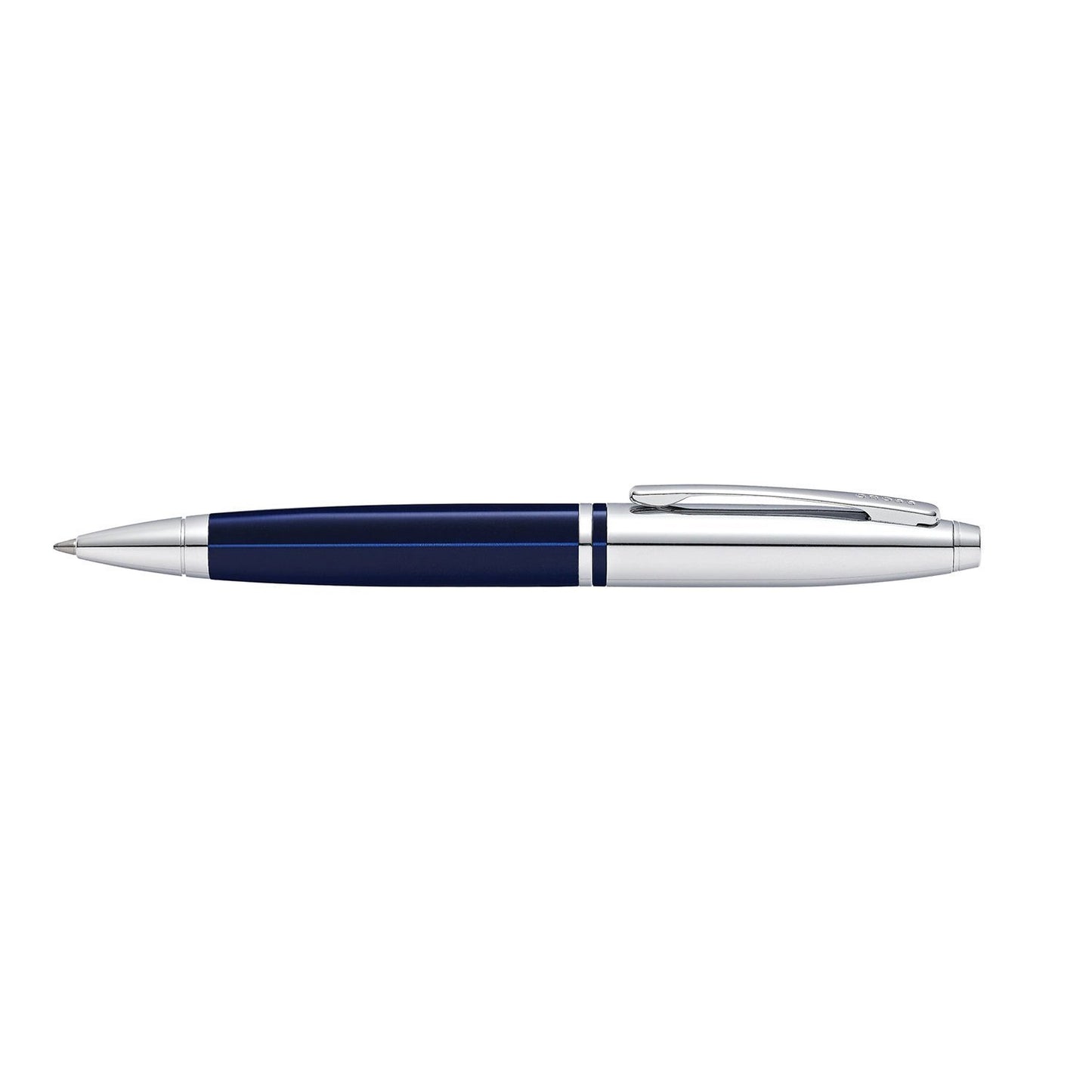 A. T. Cross Calais Chrome and Blue Lacquer Ballpoint Pen - AT0112-3 - Jashanmal Home