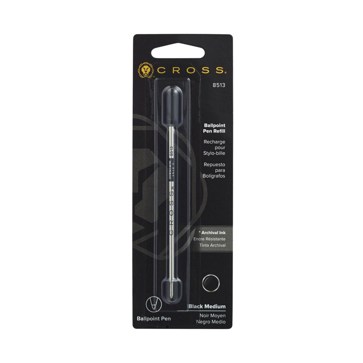 A. T. Cross Ballpoint Pen Refill - Medium Black - 8513 - Jashanmal Home