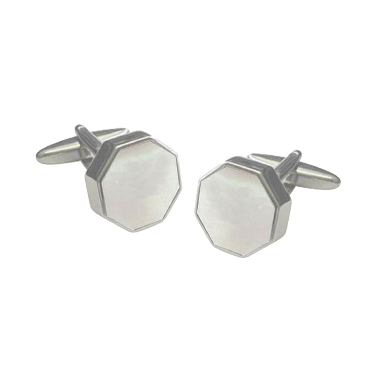 Elizabeth Parker Octagonal Sunken Mother Of Pearl Cufflinks - Aepcl2620 Na