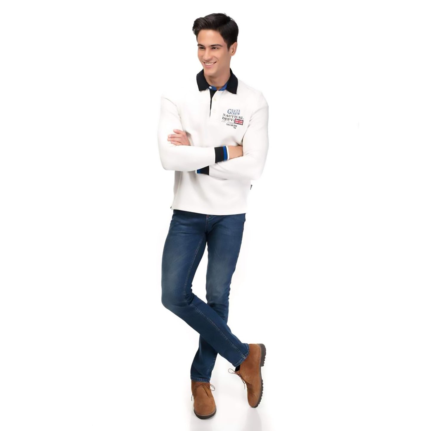 Galvanni Polo Sweater - White And Black - Glvwm13160081