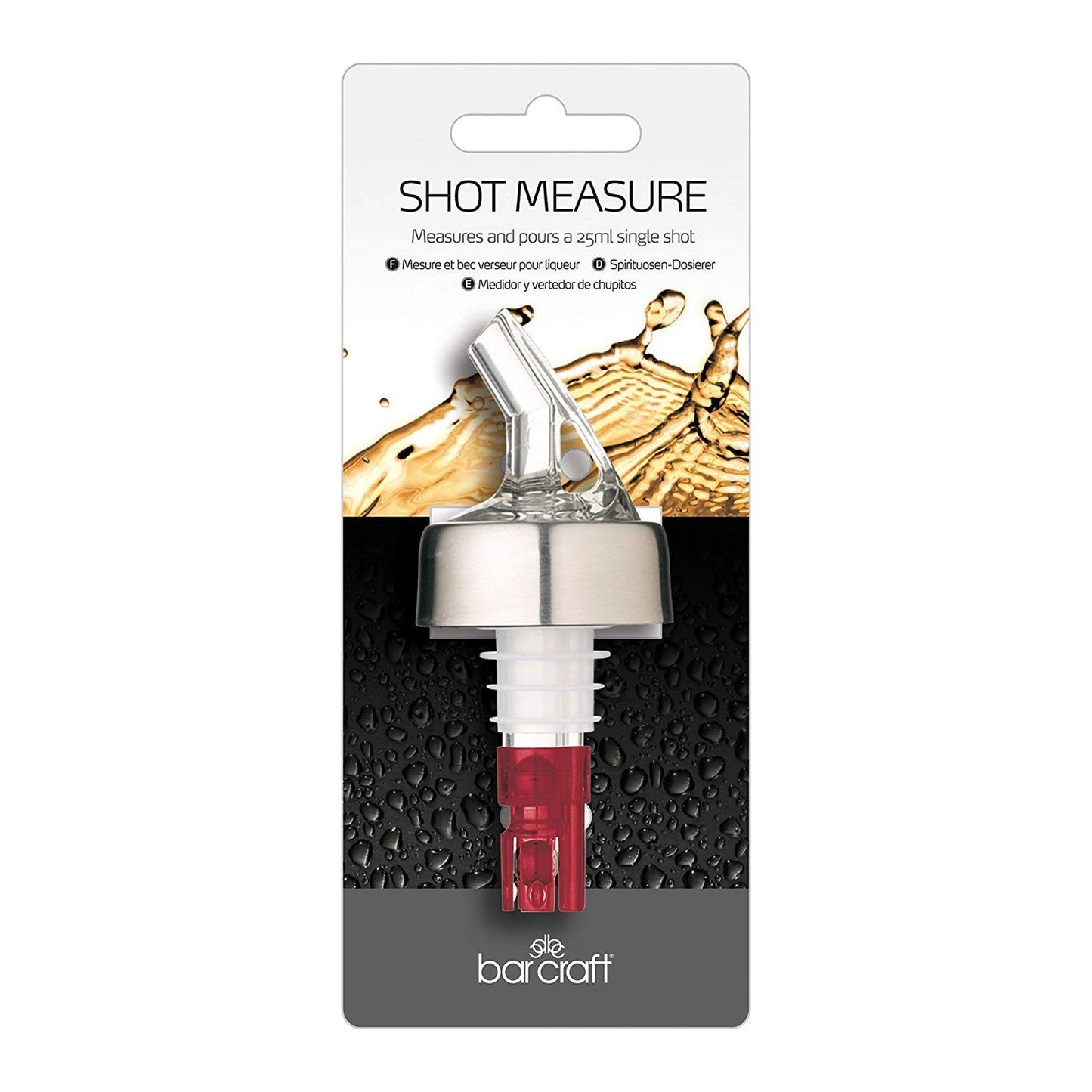 Kitchencraft Barcraft Shot Measure And Pourer - Multicolour - Kcbcshot