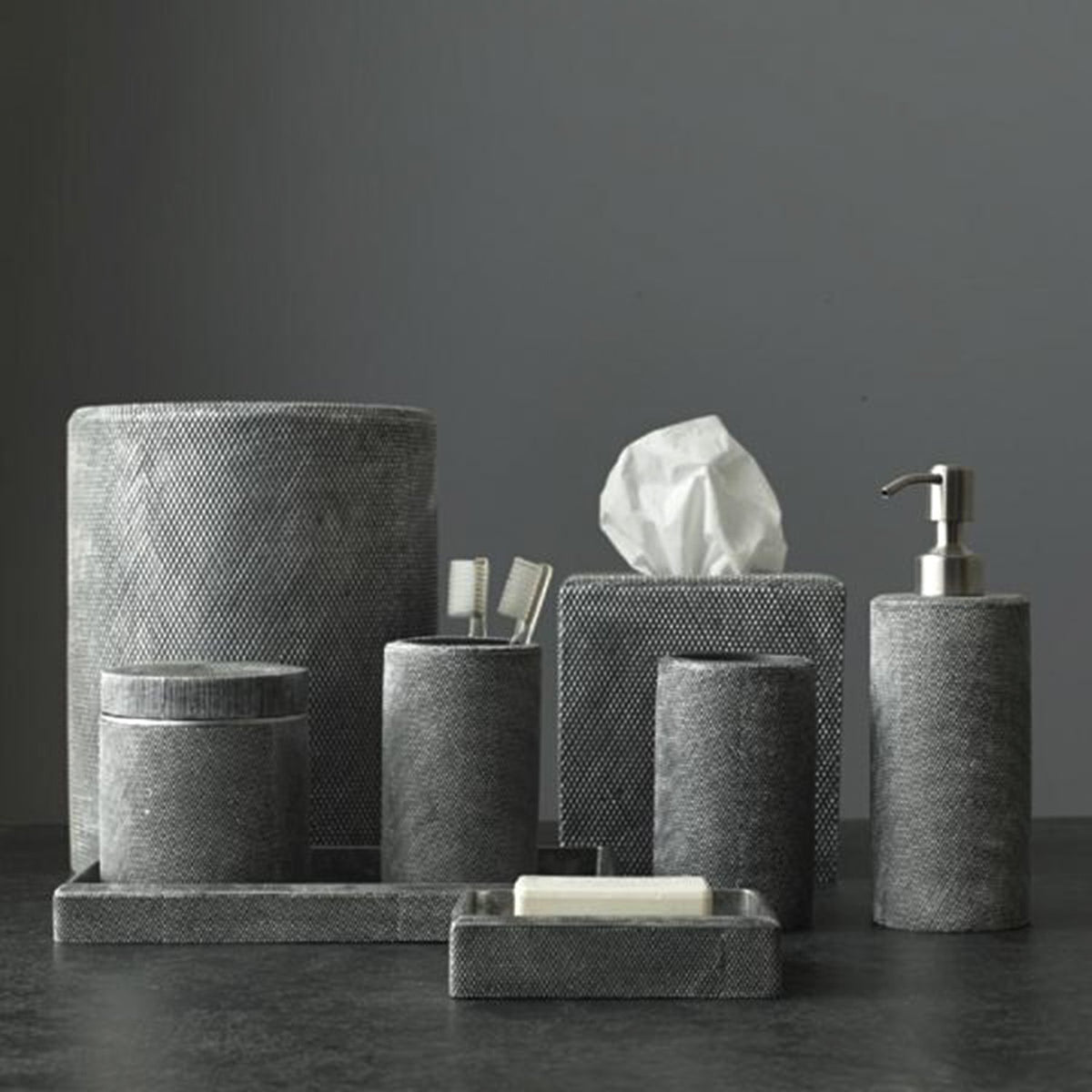 Kassatex Mesh Resin Lotion Dispenser - Dark Grey - AMH-LD - Jashanmal Home