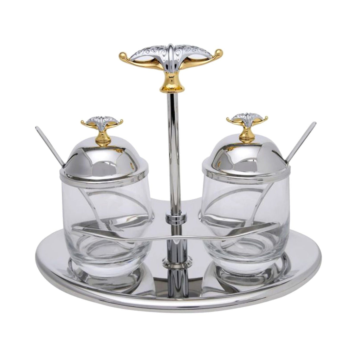 Regent Malaika Double Jam Dish Set - Silver - 198281
