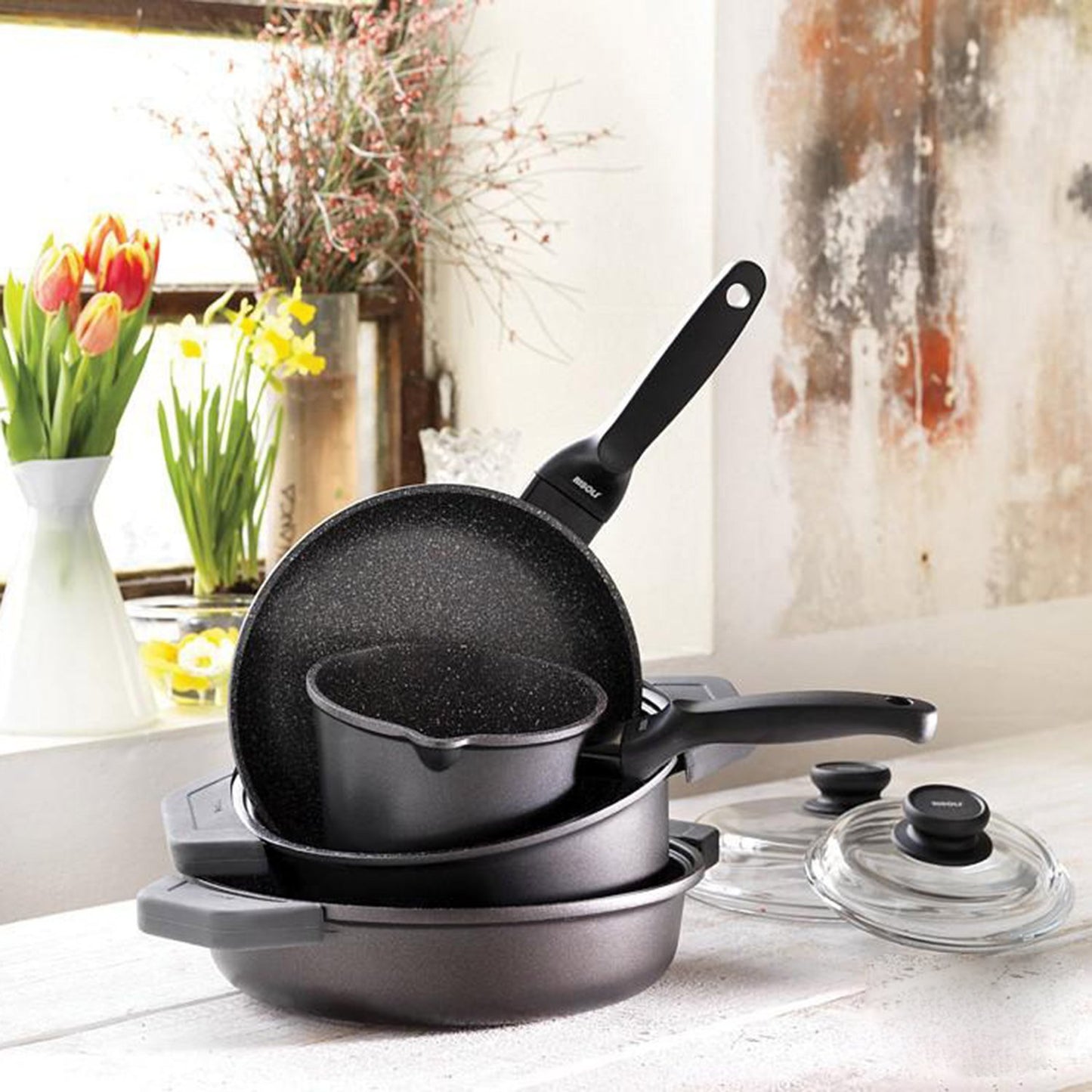 Risoli Granito Hardstone Cookware Set - 9 Piece - 03SET9PZ0HS0 - Jashanmal Home
