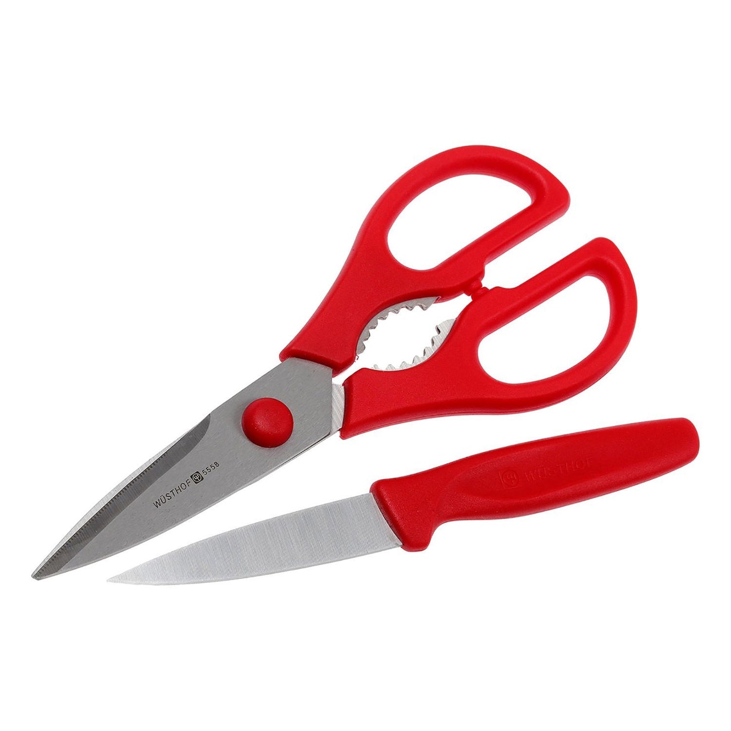 Ed. Wusthof Classic 2 Piece Knife and Scissor Kitchen Set - Red - 9354R - Jashanmal Home