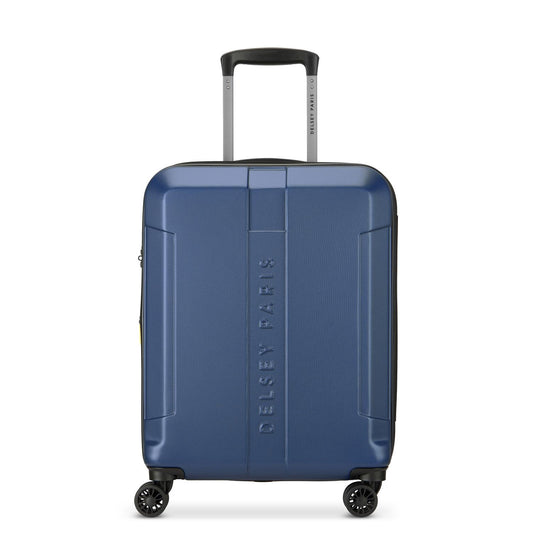 Delsey Paris Depart Hard 61cm Hardcase Expandable 4 Double Wheel Cabin Luggage Trolley Case Navy Blue - 00314580522 X9