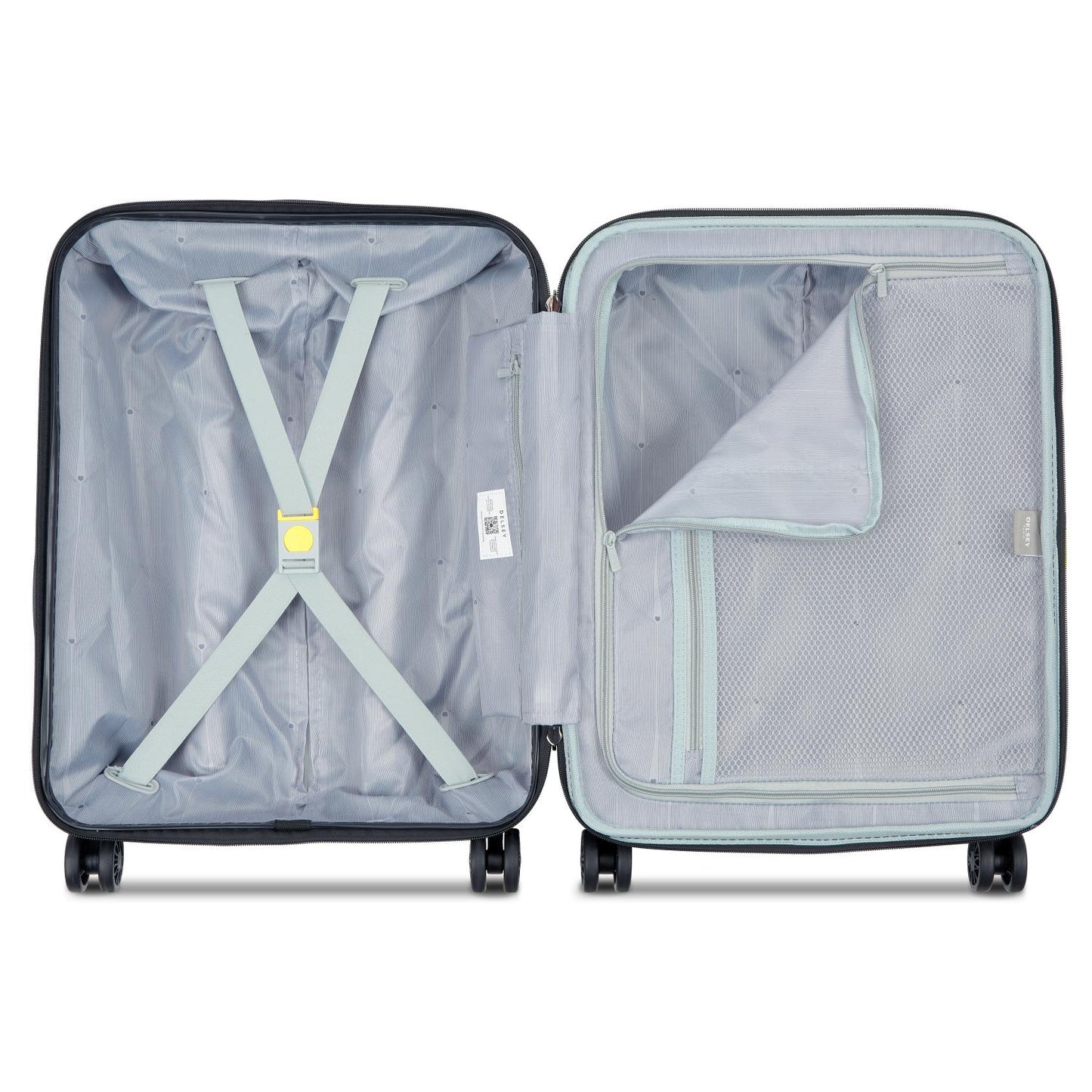 Delsey Paris Depart Hard 61cm Hardcase Expandable 4 Double Wheel Cabin Luggage Trolley Case Navy Blue - 00314580522 X9