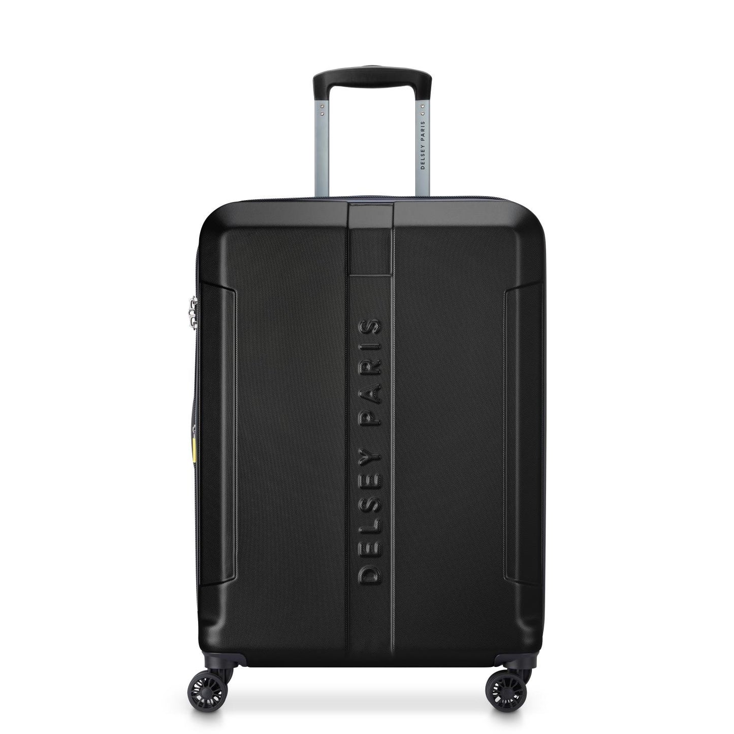 Delsey Paris Depart Hard 69cm Hardcase 4 Double Wheel Expandable Check-In Luggage Trolley Case Black - 00314582000 X9