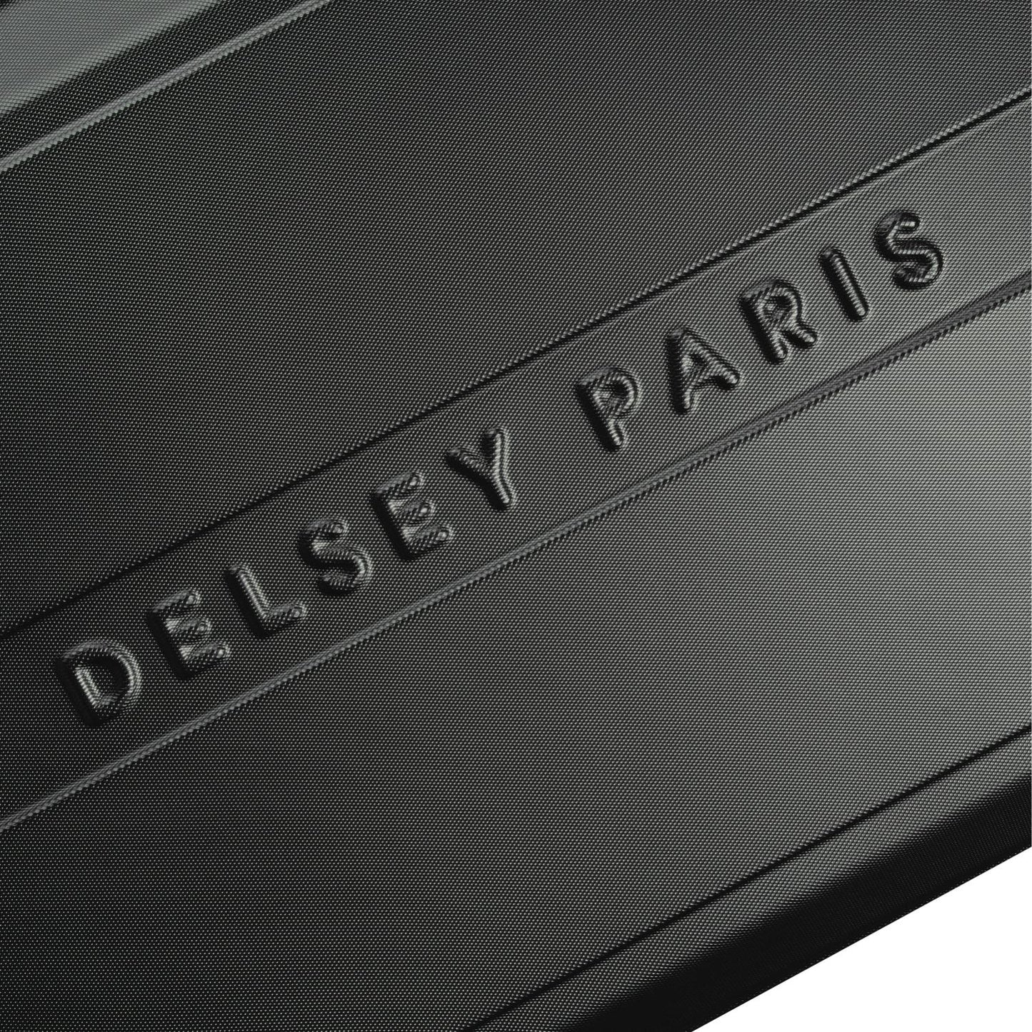 Delsey Paris Depart Hard 69cm Hardcase 4 Double Wheel Expandable Check-In Luggage Trolley Case Black - 00314582000 X9