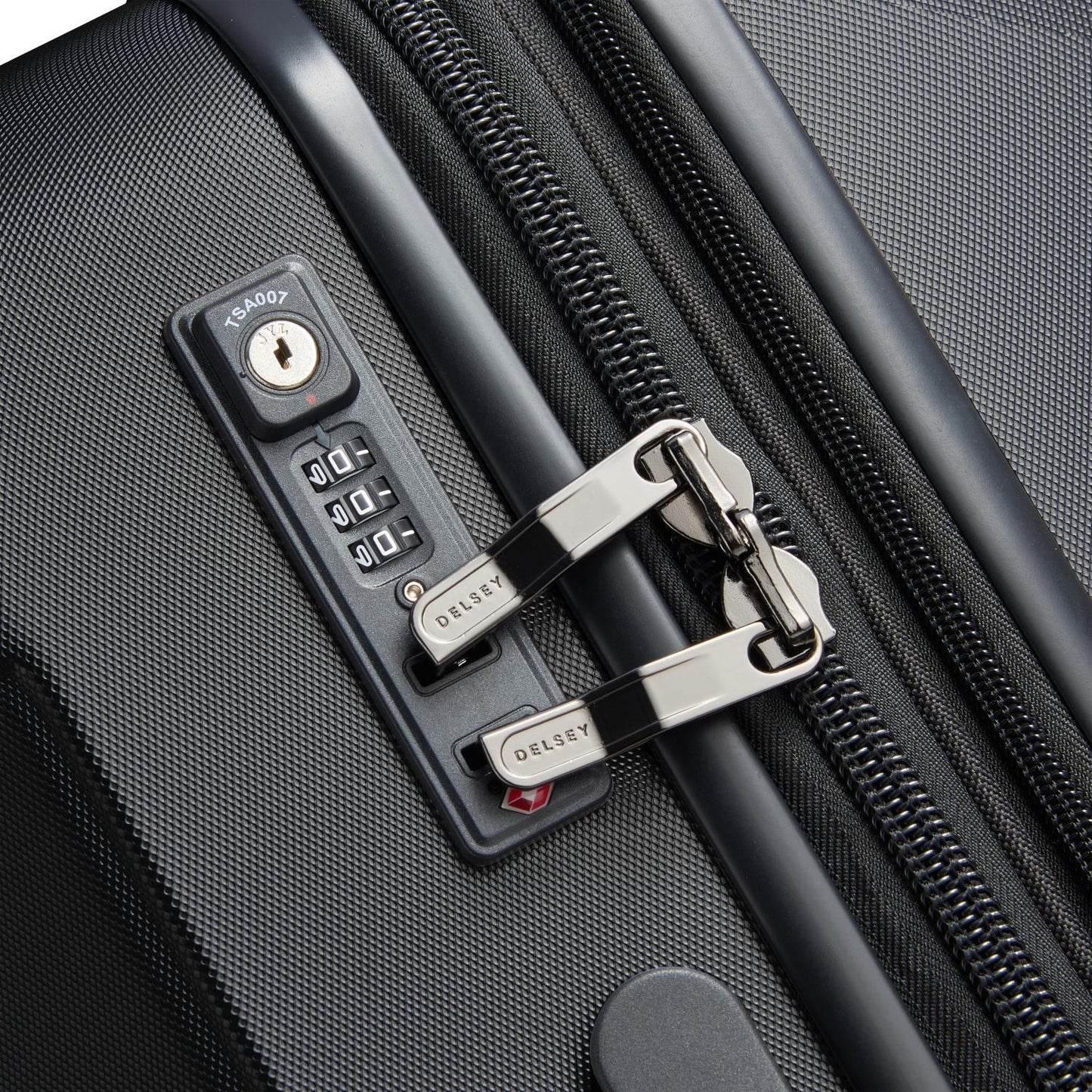 Delsey Paris Depart Hard 69cm Hardcase 4 Double Wheel Expandable Check-In Luggage Trolley Case Black - 00314582000 X9