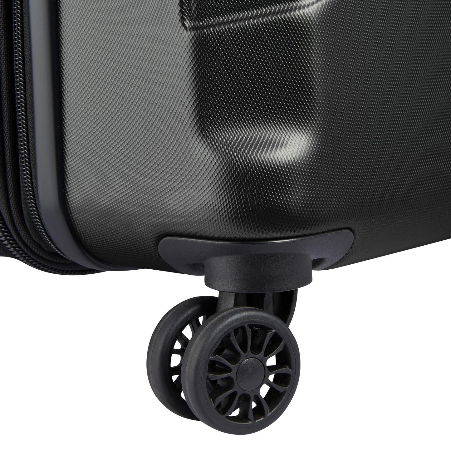 Delsey Paris Depart Hard 69cm Hardcase 4 Double Wheel Expandable Check-In Luggage Trolley Case Black - 00314582000 X9