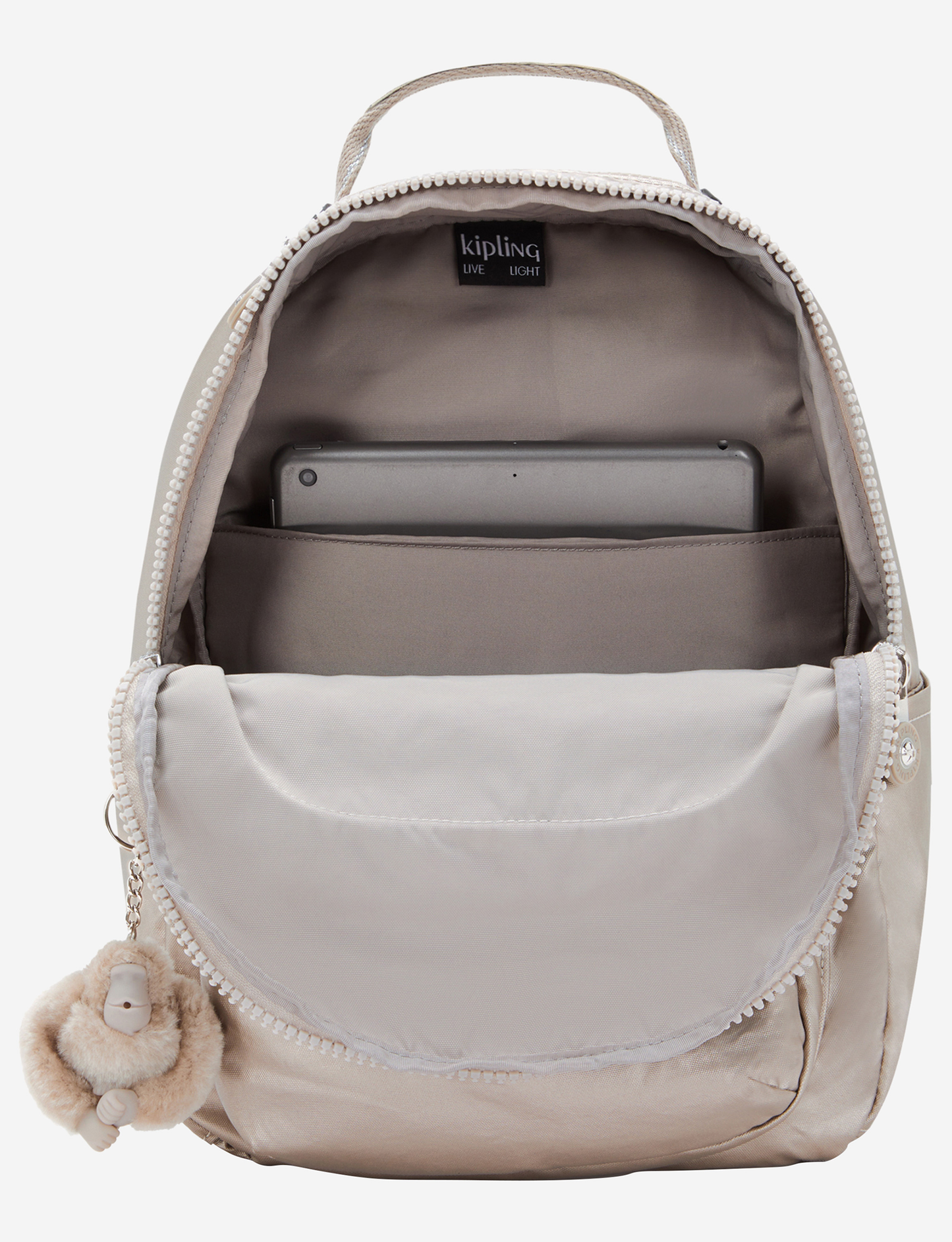 KIPLING Seoul S Metallic Glow Small backpack (with tablet compartment) I3789-48I