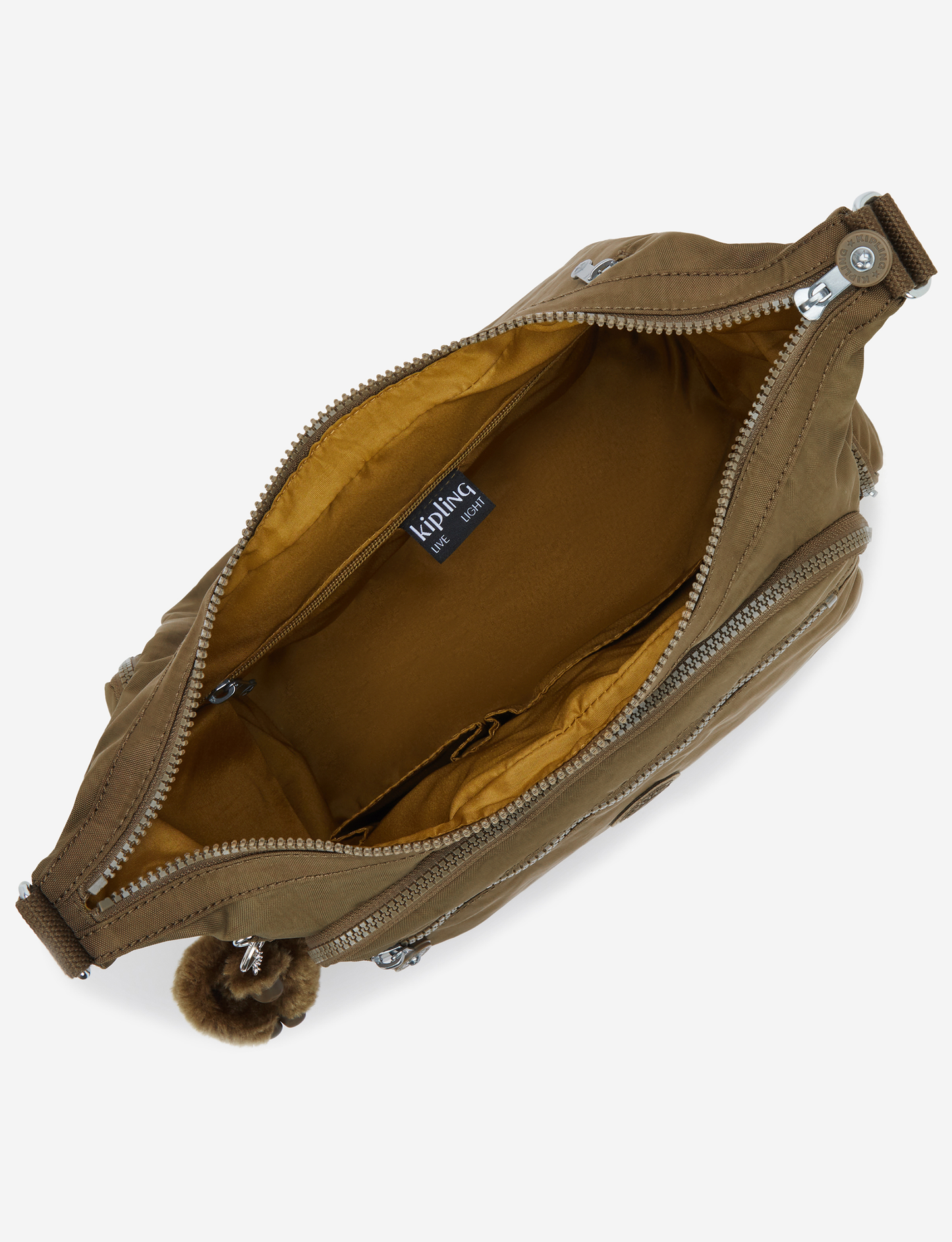 KIPLING Gabbie Smooth Khaki Large crossbody 15255-1NA