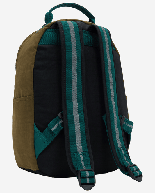 Kipling  Seoul S Black Khaki Bl Small Backpack (with Tablet Compartment) I4345-5FY