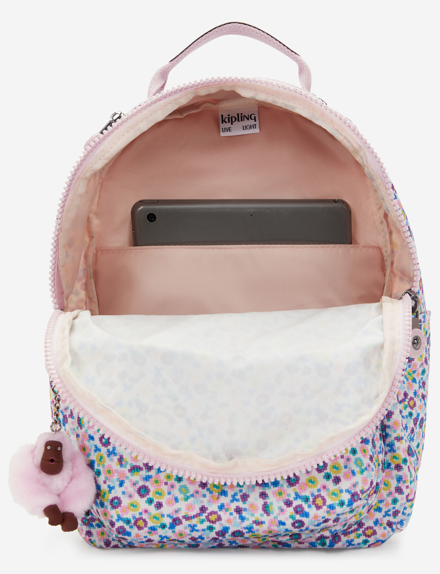 KIPLING Seoul S Digi Flower Prt Small backpack (with tablet compartment) I5357-7ER