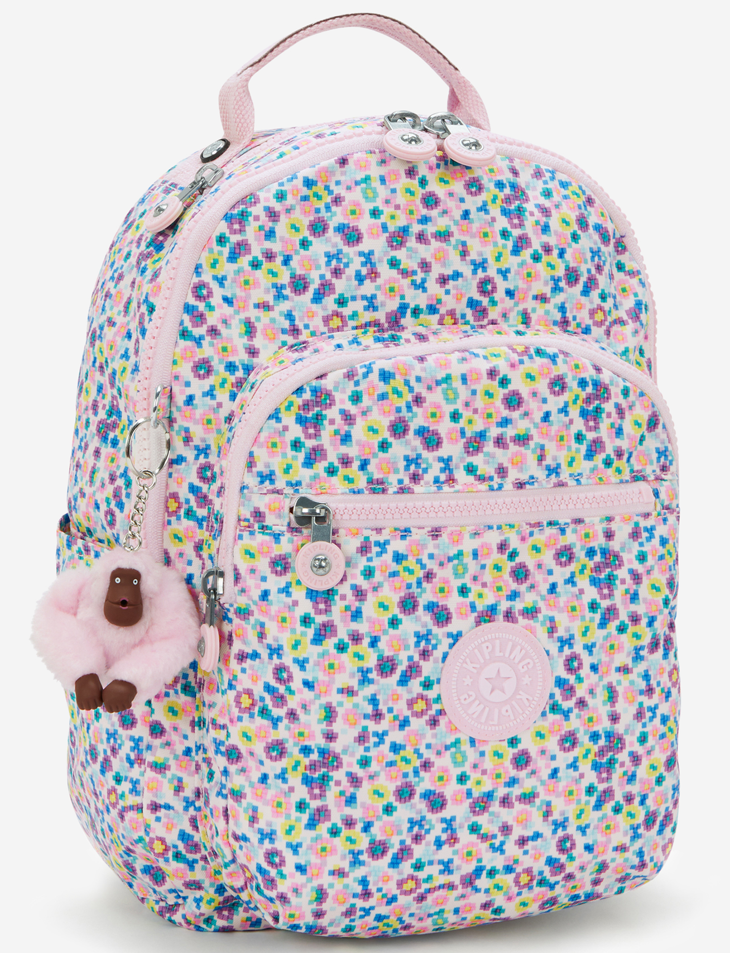KIPLING Seoul S Digi Flower Prt Small backpack (with tablet compartment) I5357-7ER