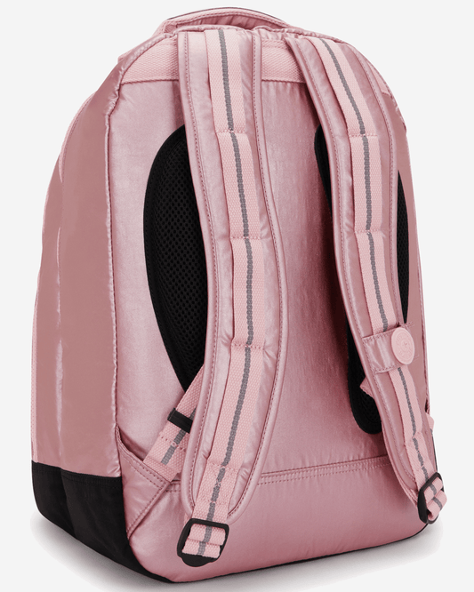 Kipling  Class Room Bronze Pink Met Large Backpack with Laptop Compartment I5213-3MD