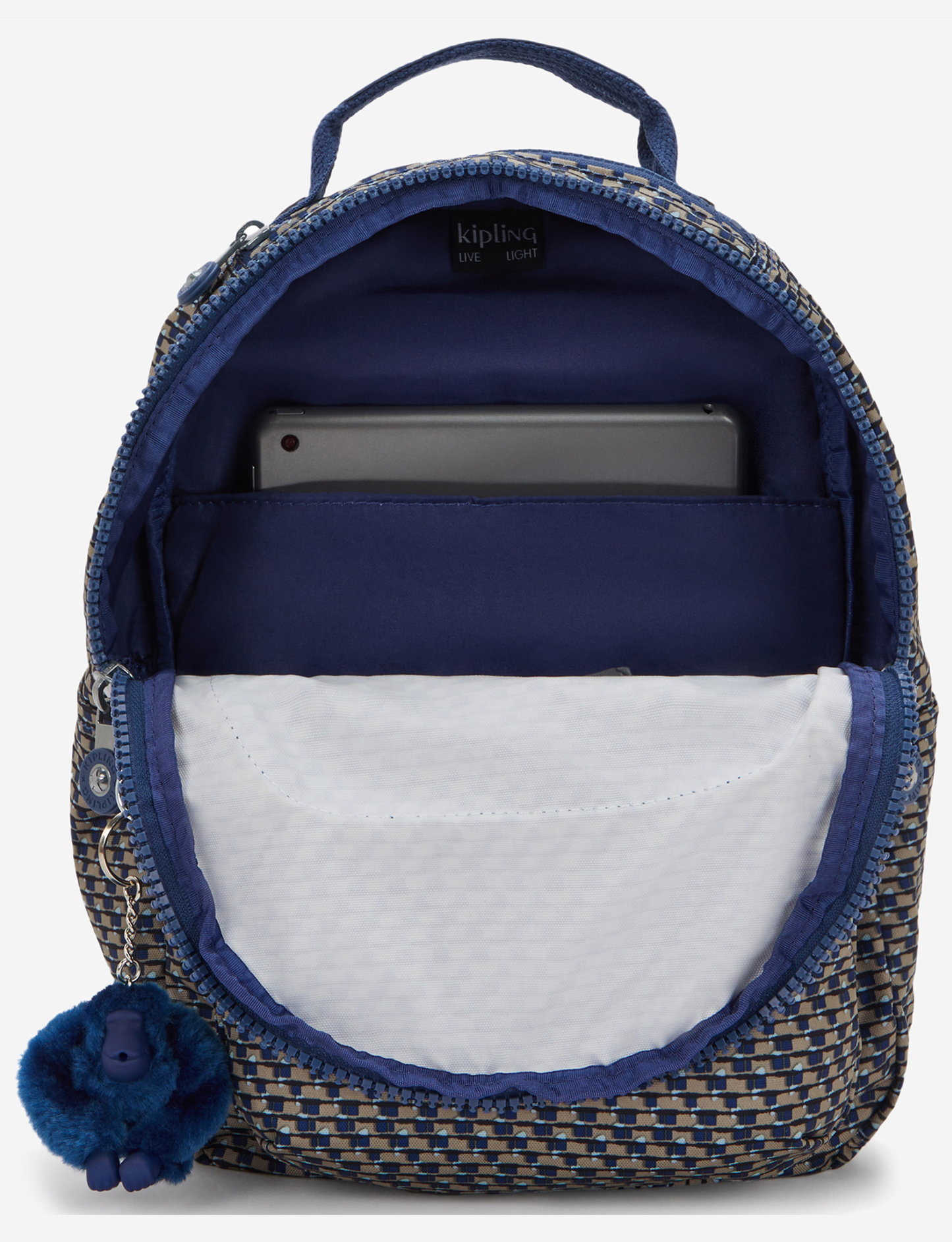 KIPLING Seoul S Blue on Wire Small backpack (with tablet compartment) I5611-9PC