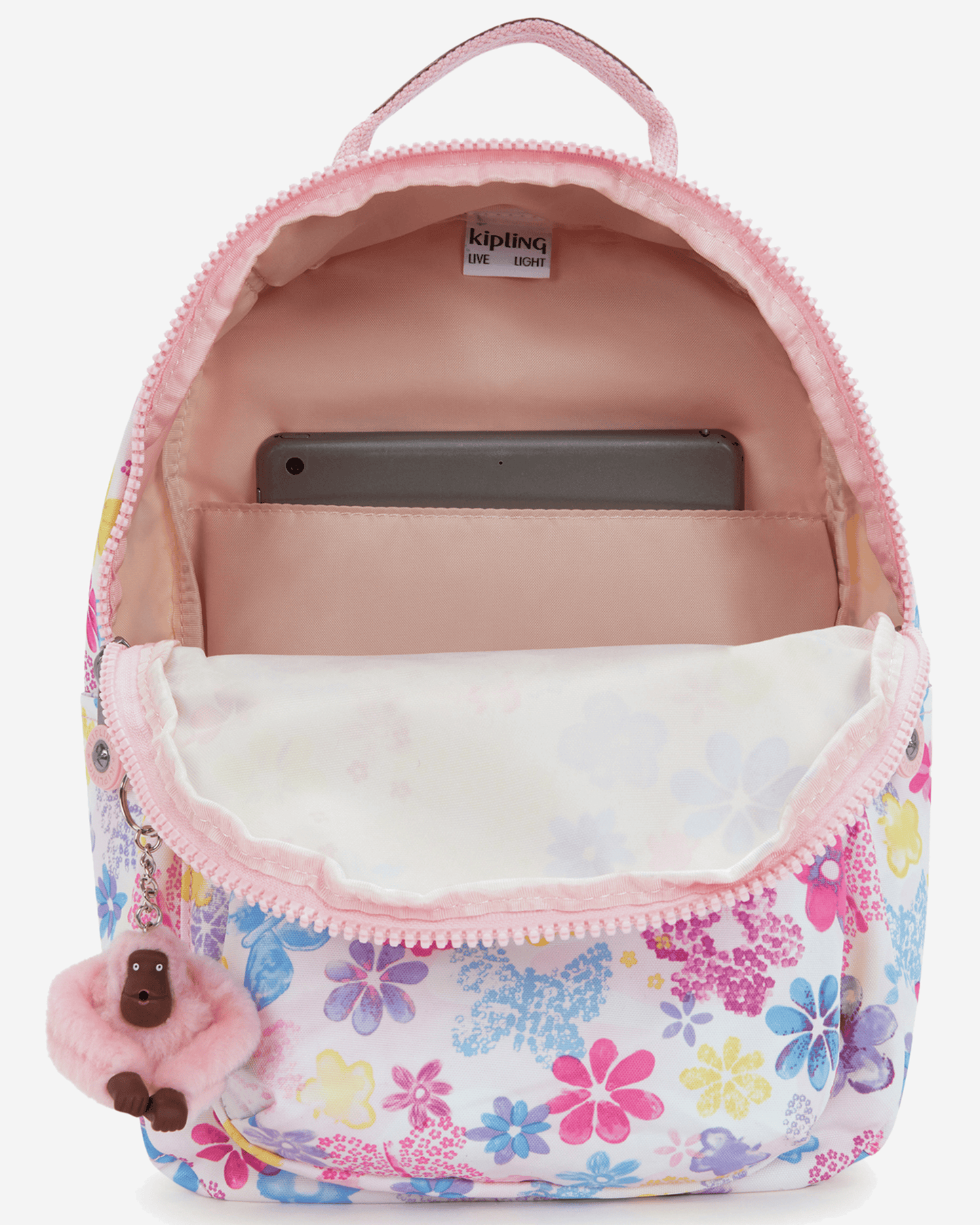 Kipling  Seoul S Flower Stamp Small Backpack (with Tablet Compartment) I5357-8EM