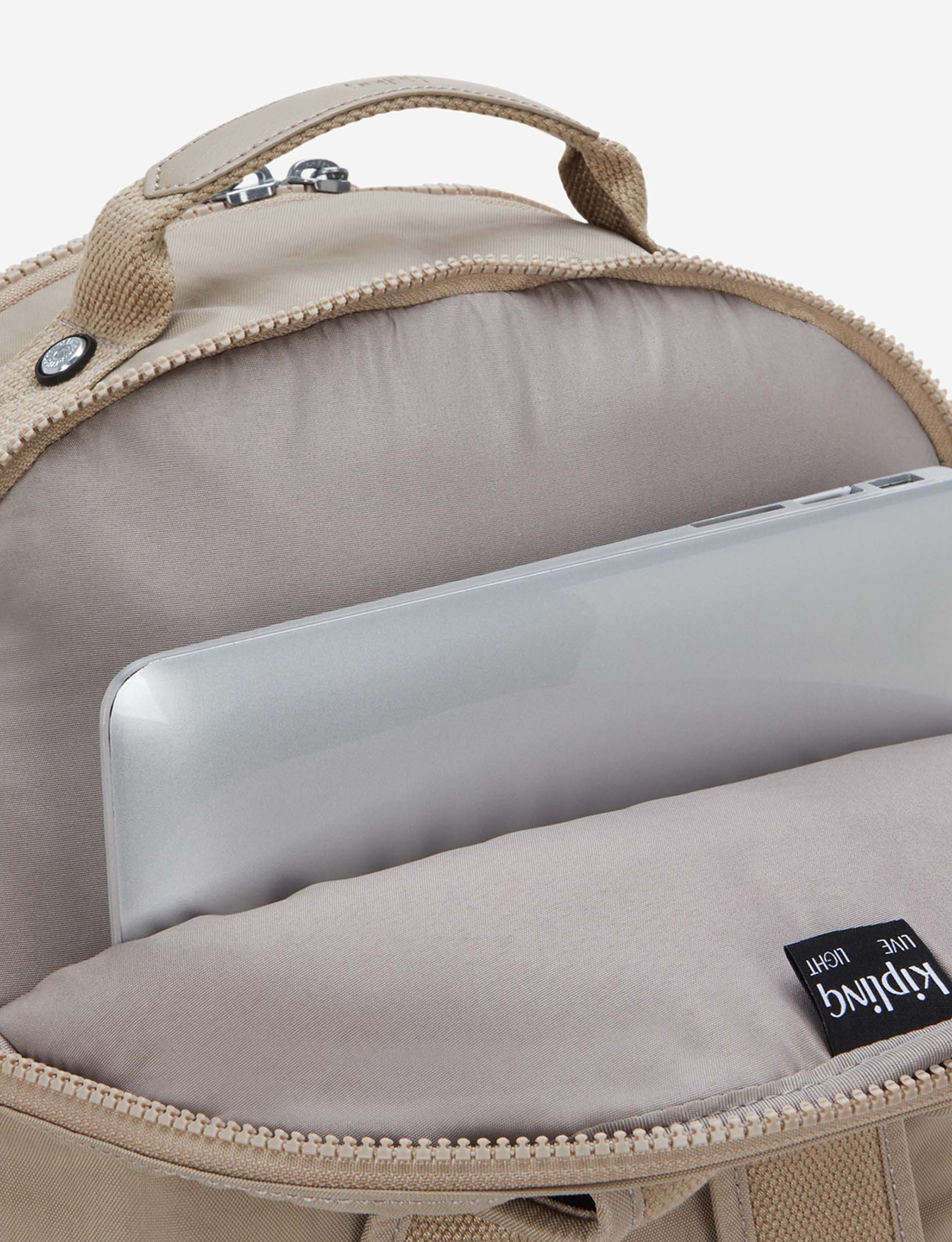 KIPLING Seoul Lap Soft Taupe Large backpack (with laptop compartment) I2969-4PW
