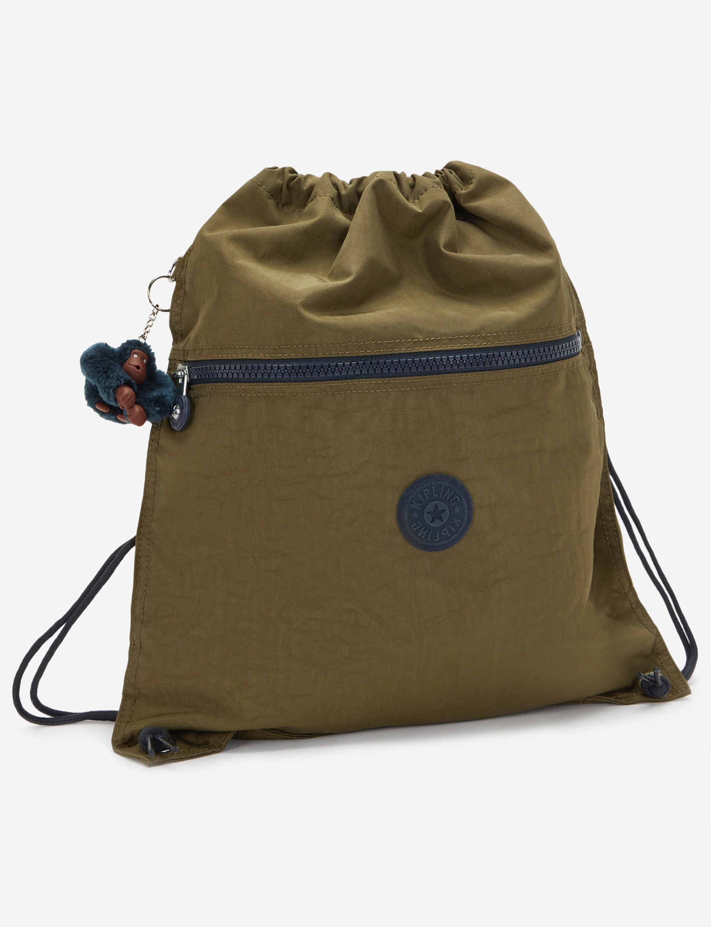 KIPLING Supertaboo Treasure Green Medium backpack (with drawstring) 09487-1HW
