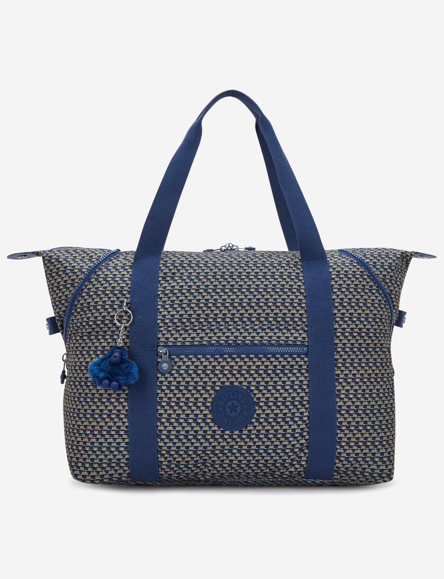 KIPLING Art M Blue on Wire Large tote I6004-9PC