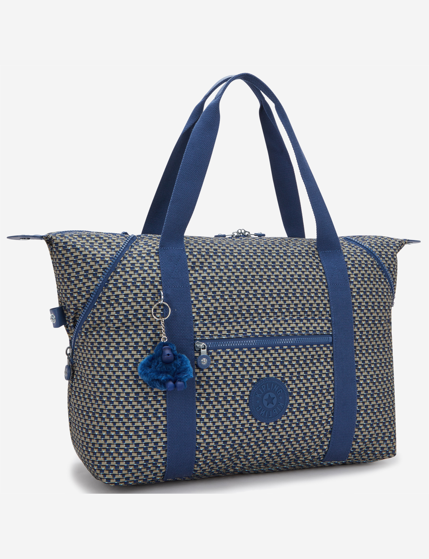KIPLING Art M Blue on Wire Large tote I6004-9PC