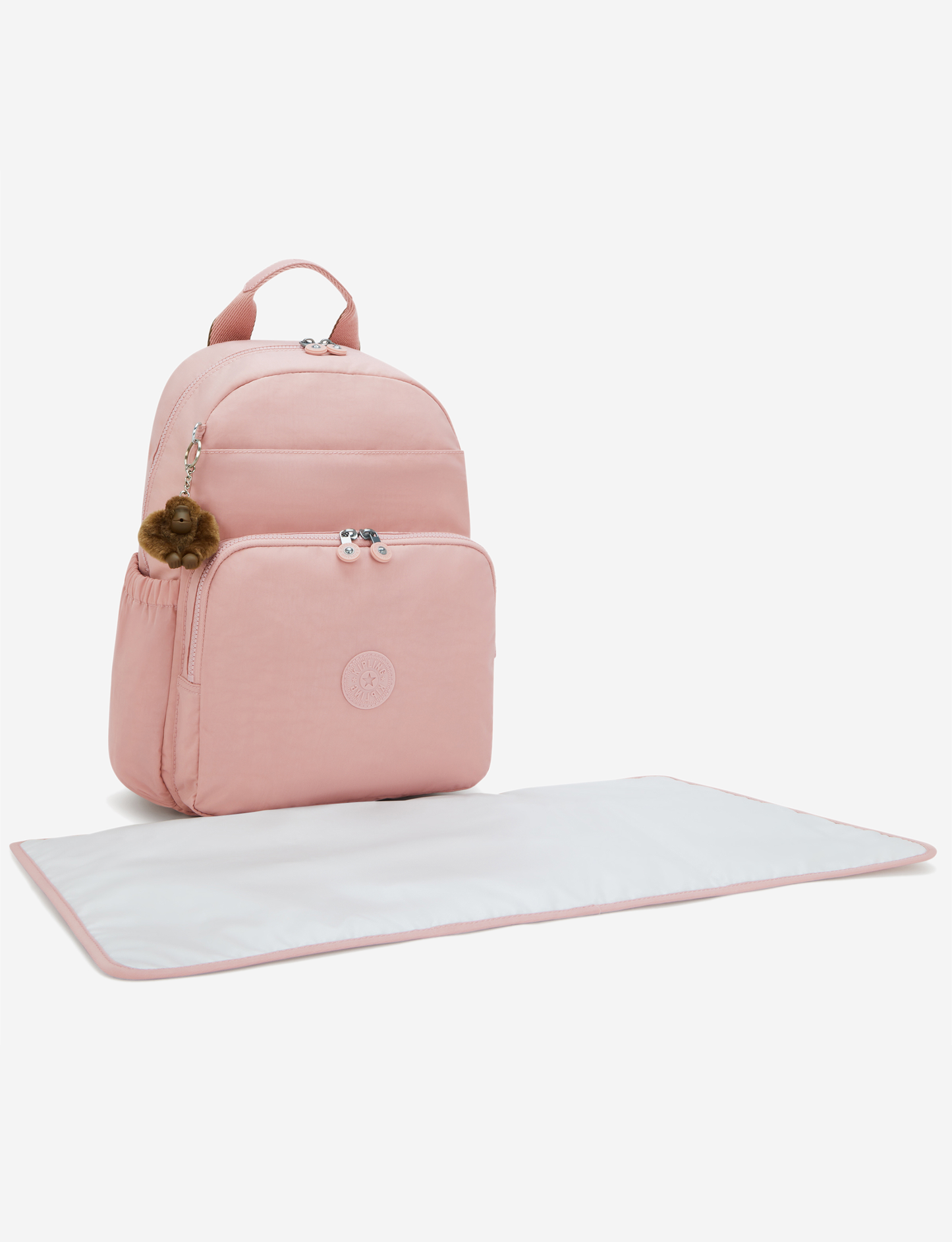 KIPLING Maisie Memory Pink Medium baby backpack (with changing mat) I3339-0PN