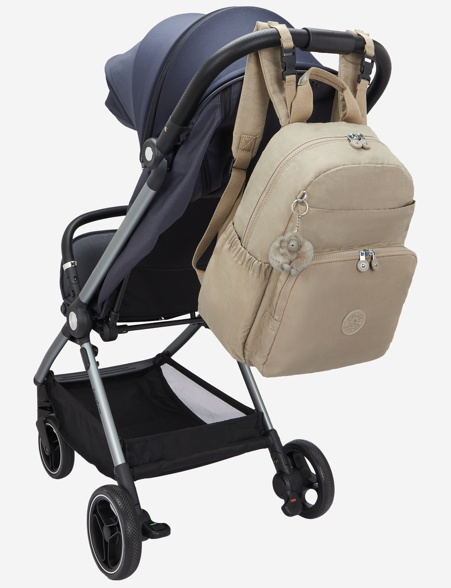 KIPLING Maisie Soft Taupe Medium baby backpack (with changing mat) I3339-4PW