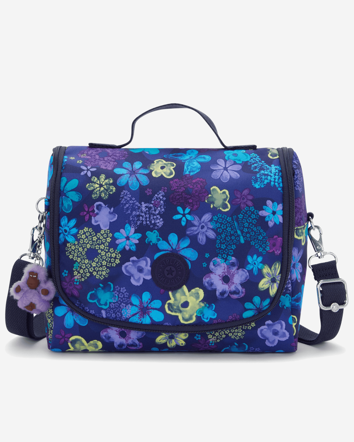 Kipling  New Kichirou Dark Flwr Stamp Large LunchBag with Trolley Sleeve I5749-4FM