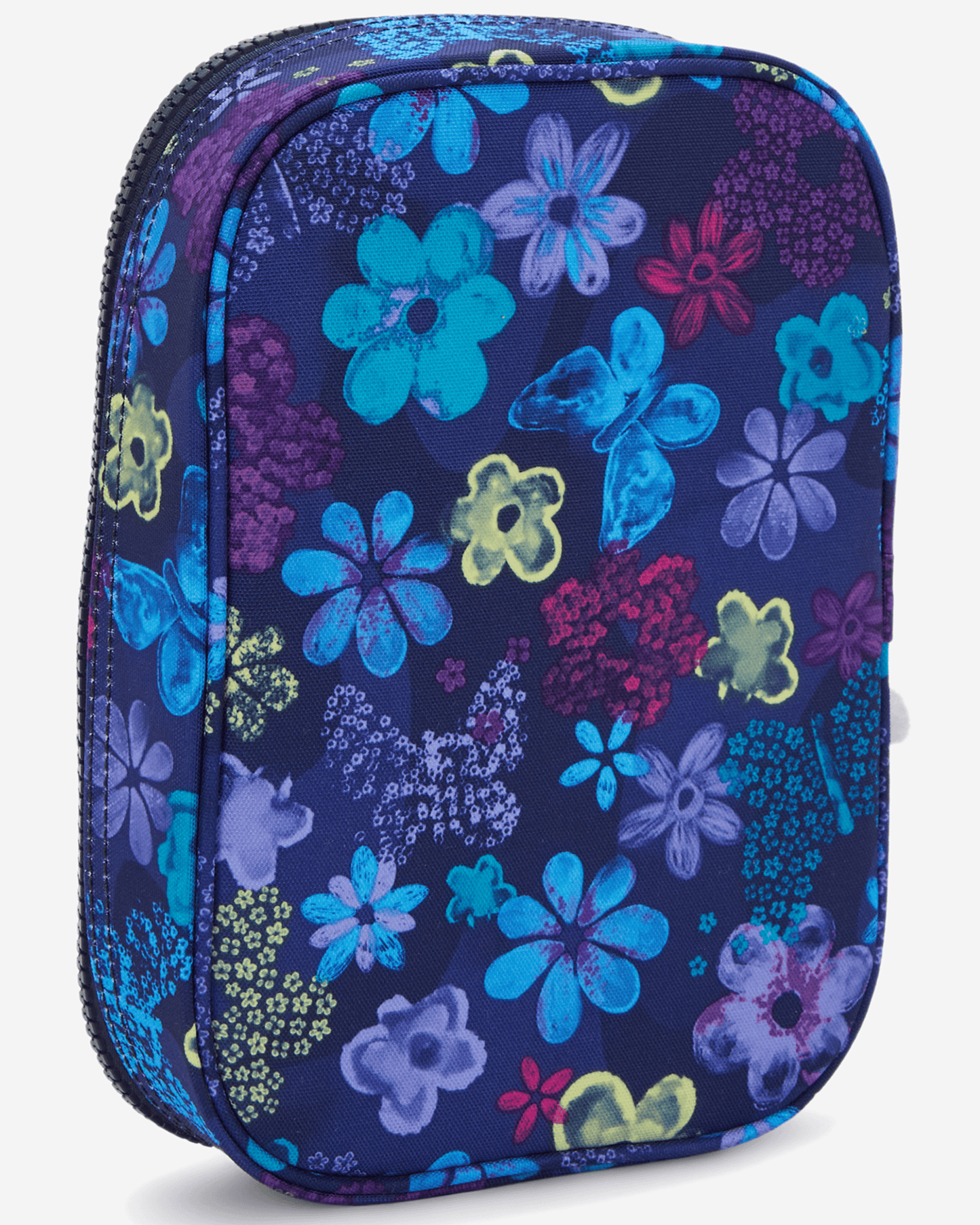Kipling  100 Pens Dark Flwr Stamp Large Pencase I6002-4FM