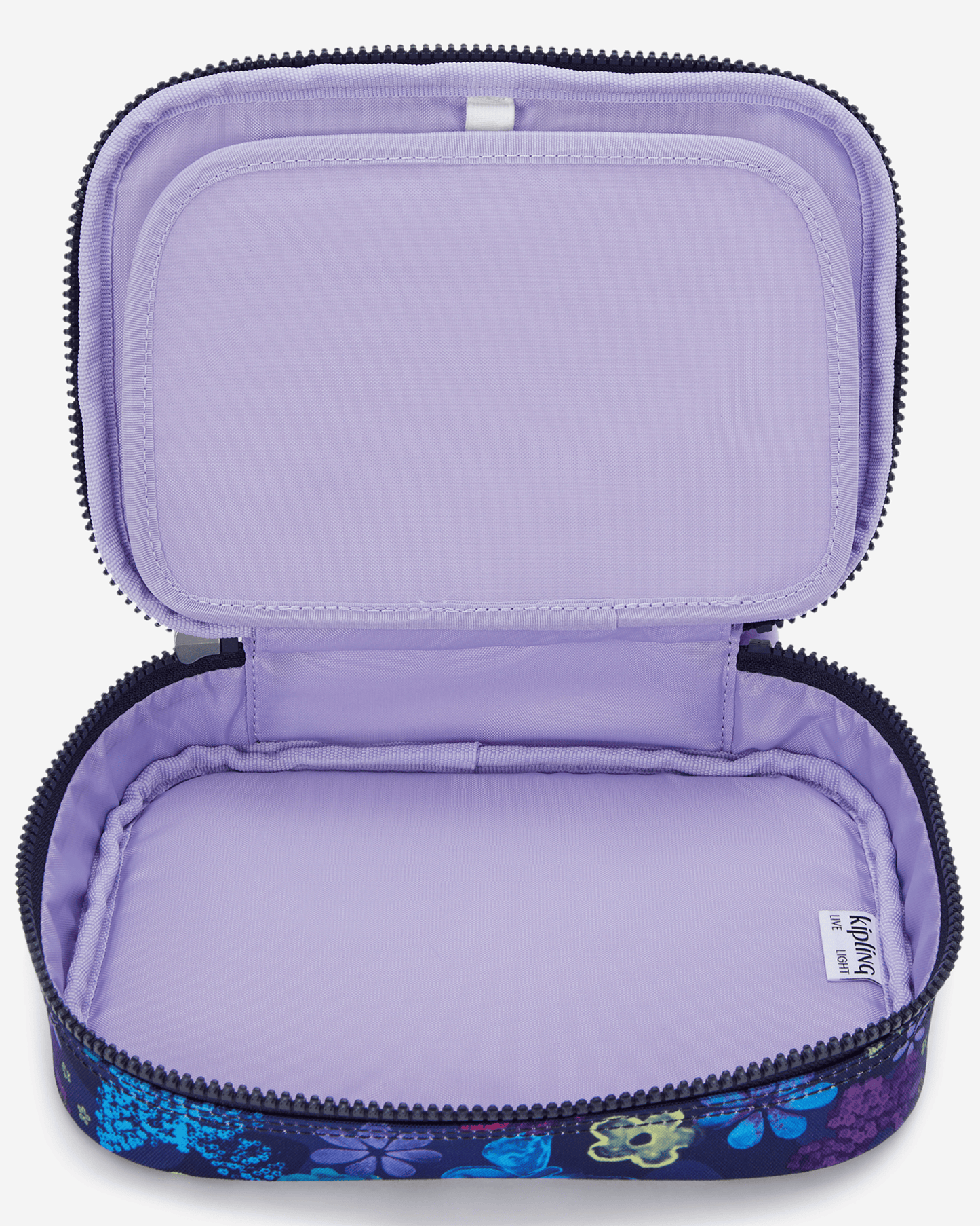 Kipling  100 Pens Dark Flwr Stamp Large Pencase I6002-4FM