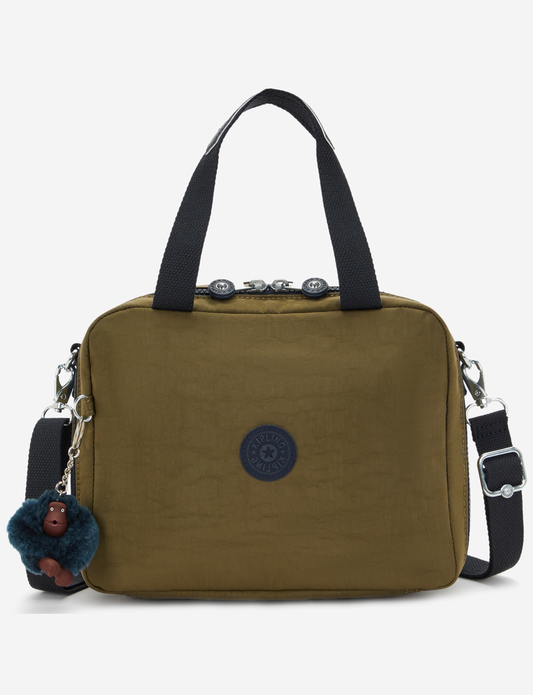 KIPLING Miyo Treasure Green Large lunchbag (with trolley sleeve) 15381-1HW