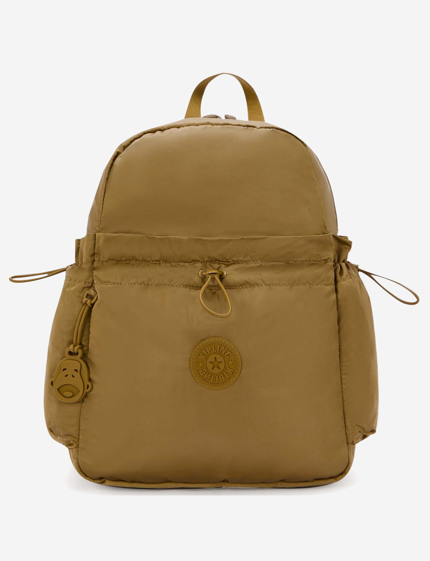KIPLING Amita Goldish Brown Medium Backpack with Drawstring Pocket I8172-2TE